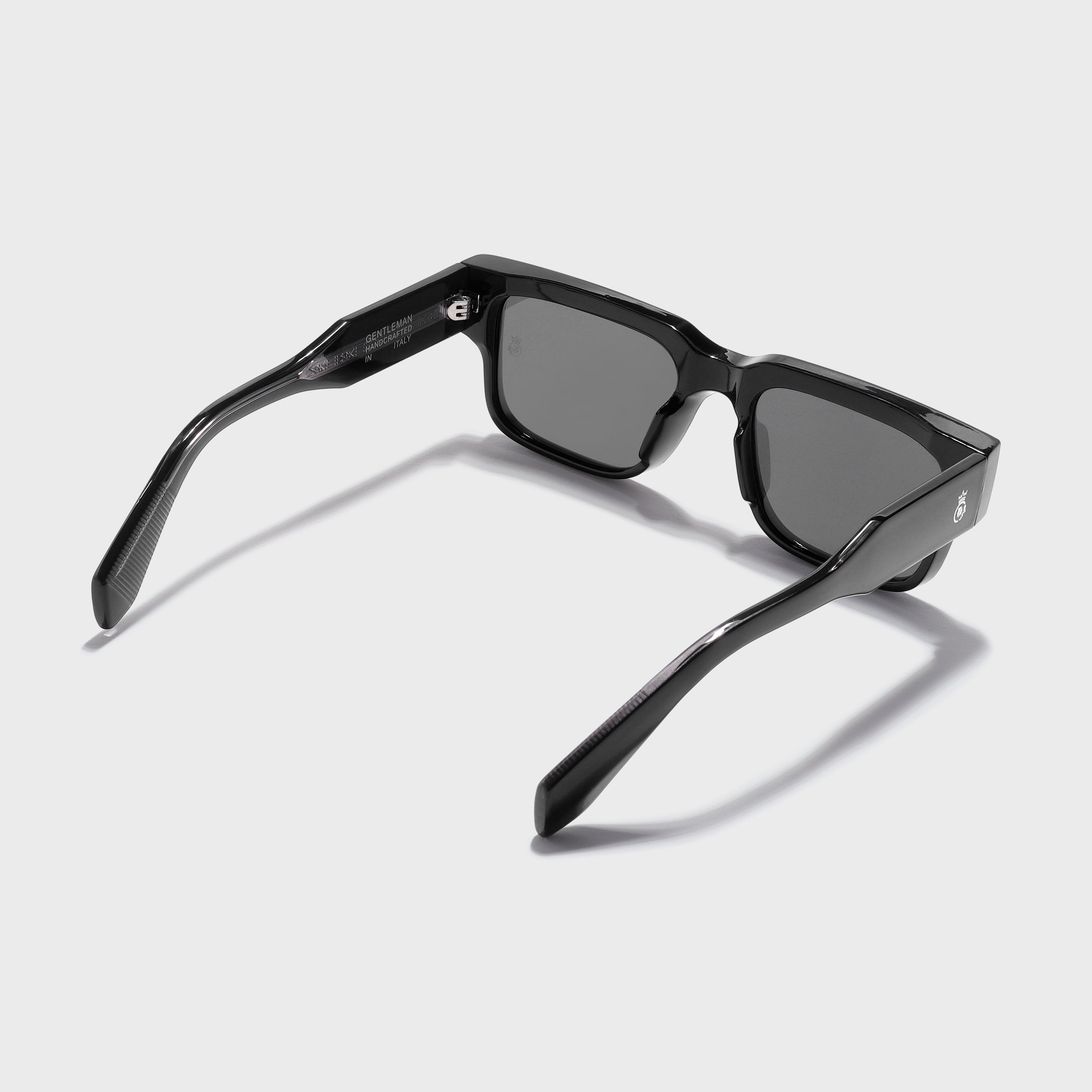 Crownchi Gentleman Full Black Square Sunglasses