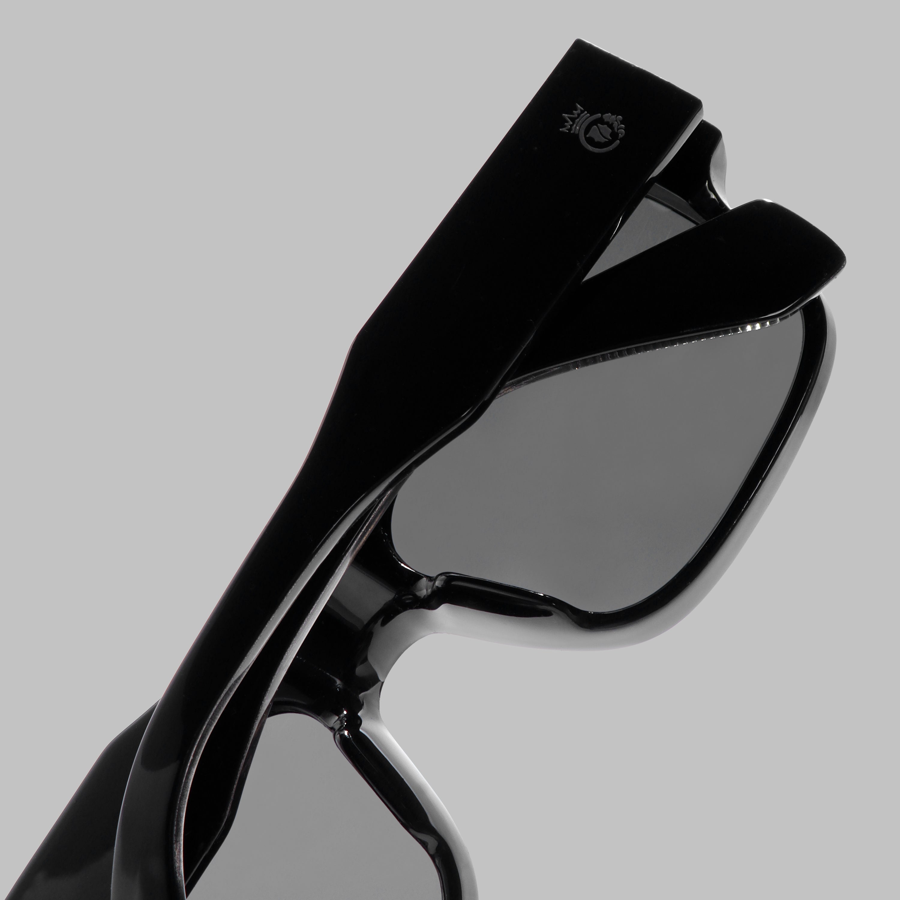 Crownchi Gentleman Full Black Square Sunglasses
