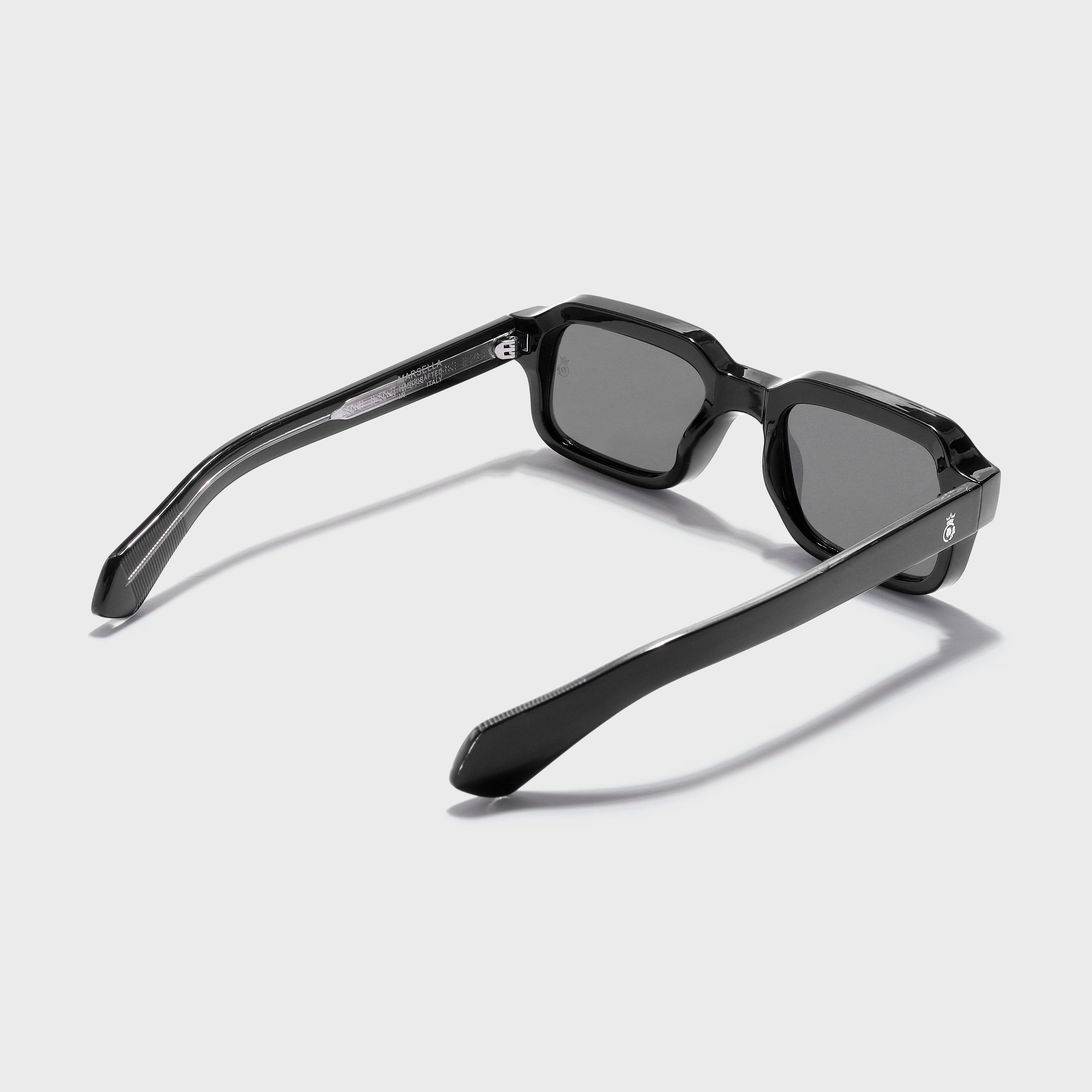 Crownchi Marsella Full Black Square Sunglasses