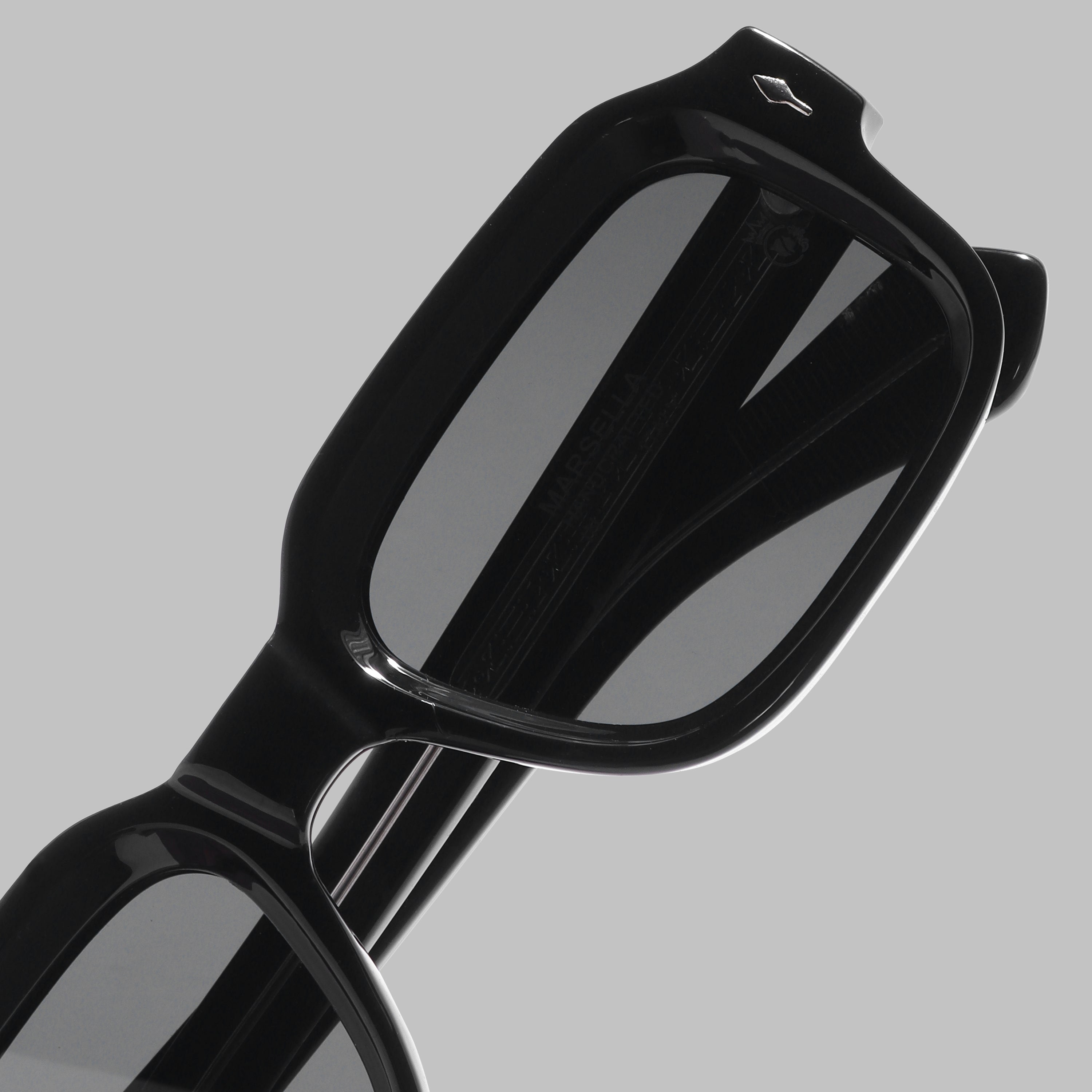 Crownchi Marsella Full Black Square Sunglasses