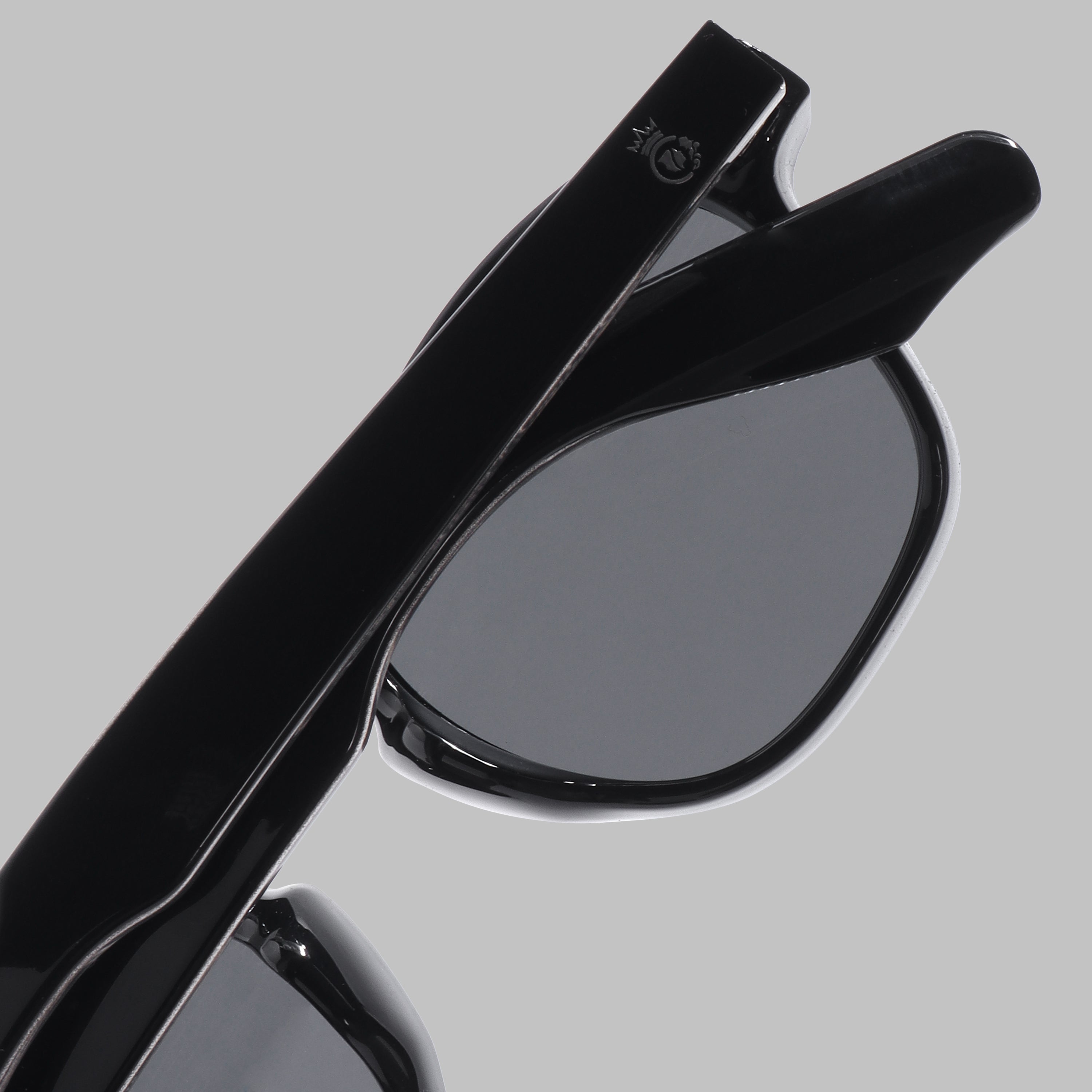 Crownchi Professor Full Black Square Sunglasses