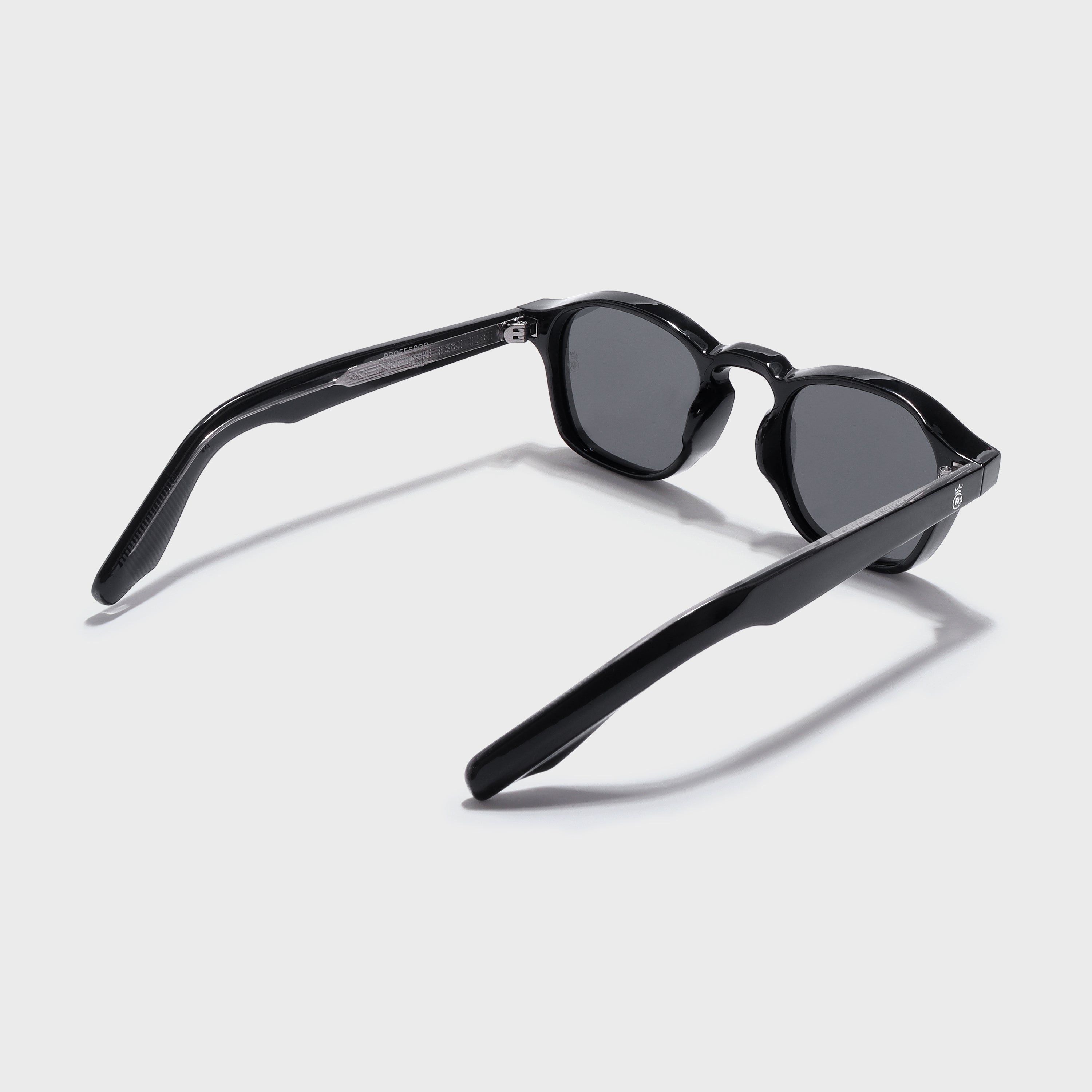Crownchi Professor Full Black Square Sunglasses