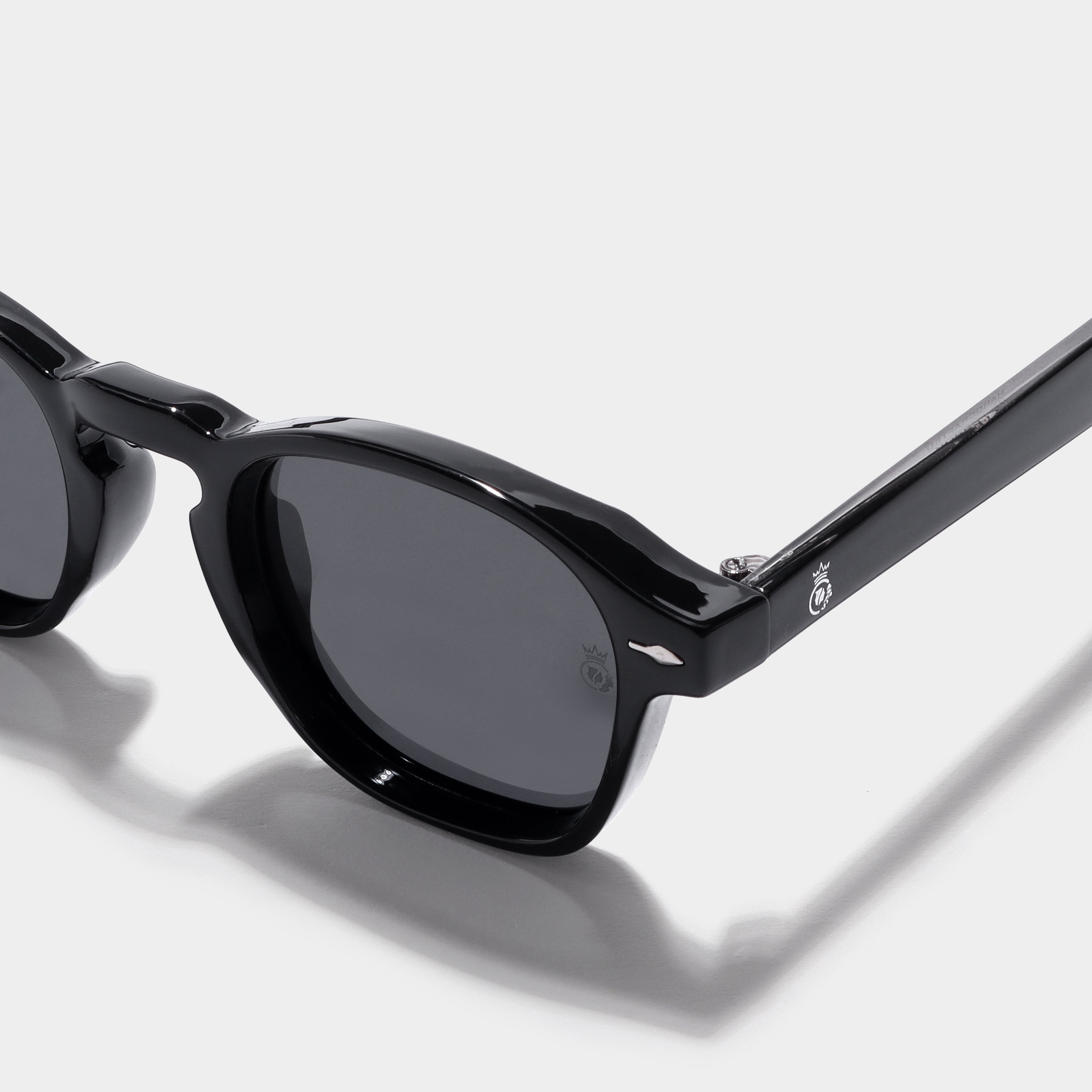 Crownchi Professor Full Black Square Sunglasses