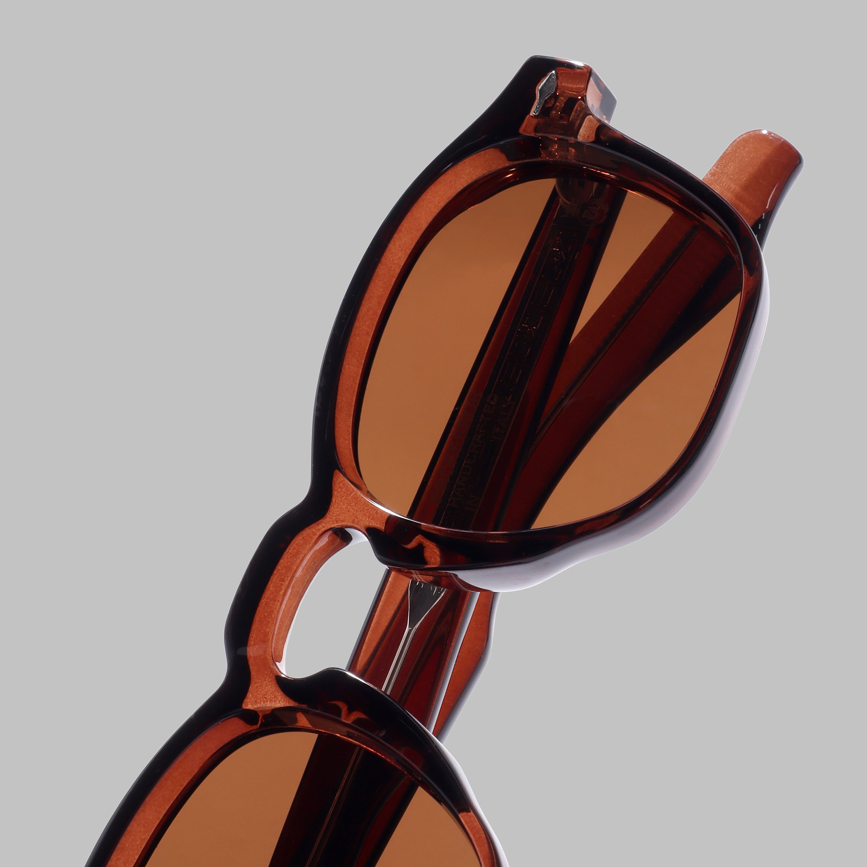Crownchi Professor Full brown Square Sunglasses