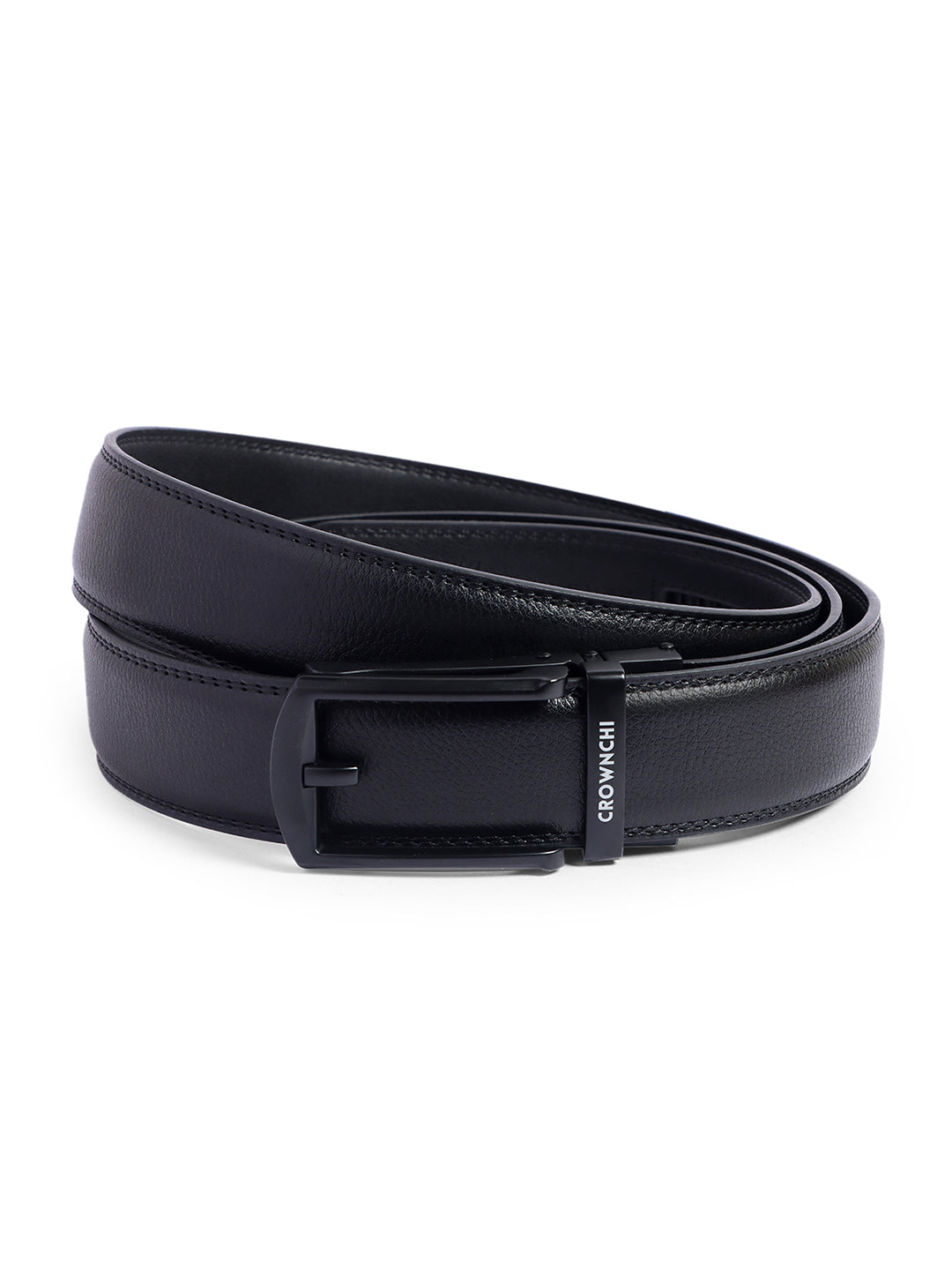 Manchester Black Premium Leather Belt for Men