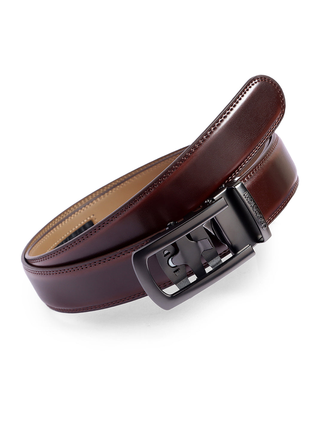 Sydney Gun Black Brown Leather Belt for Men