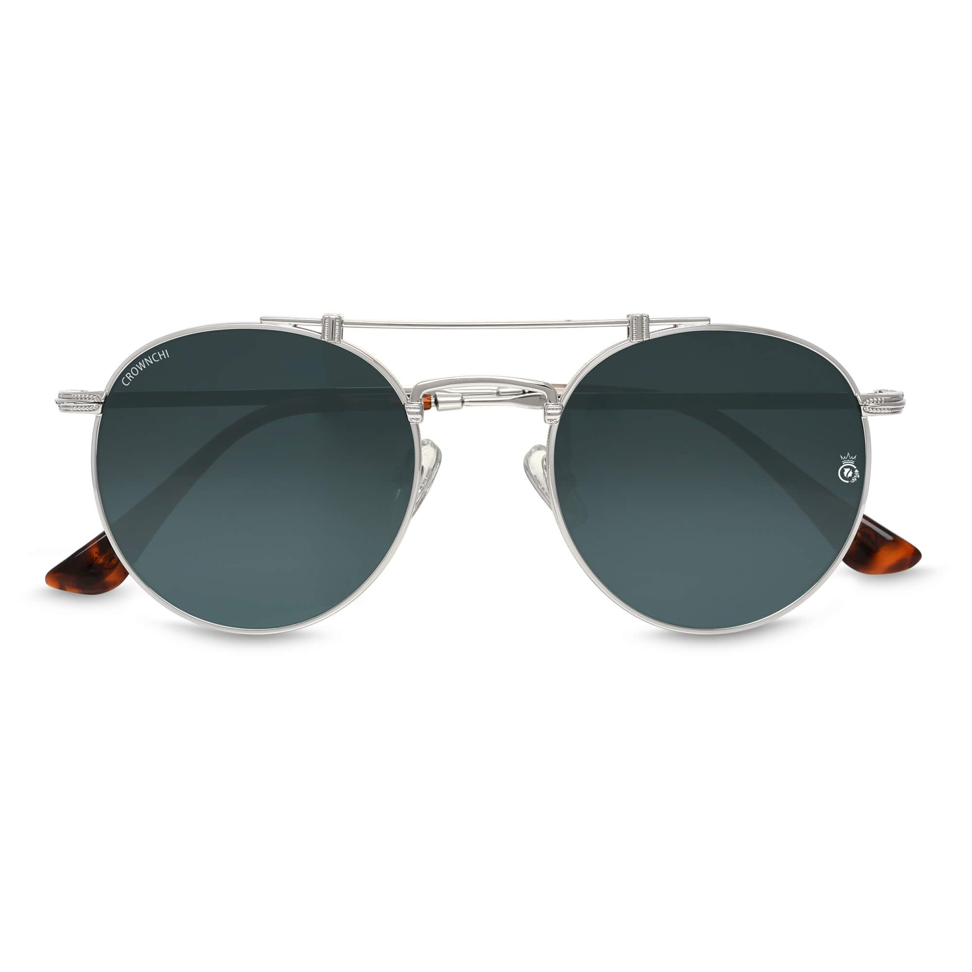 Tokyo Silver Black Upper Bridge Round Edition Sunglasses
