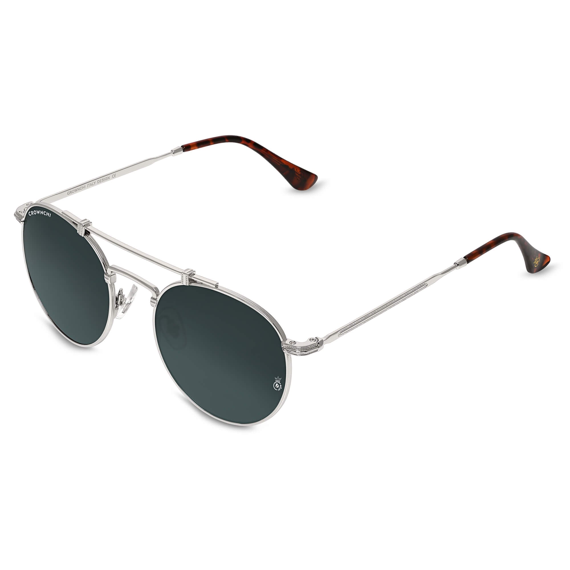 Tokyo Silver Black Upper Bridge Round Edition Sunglasses
