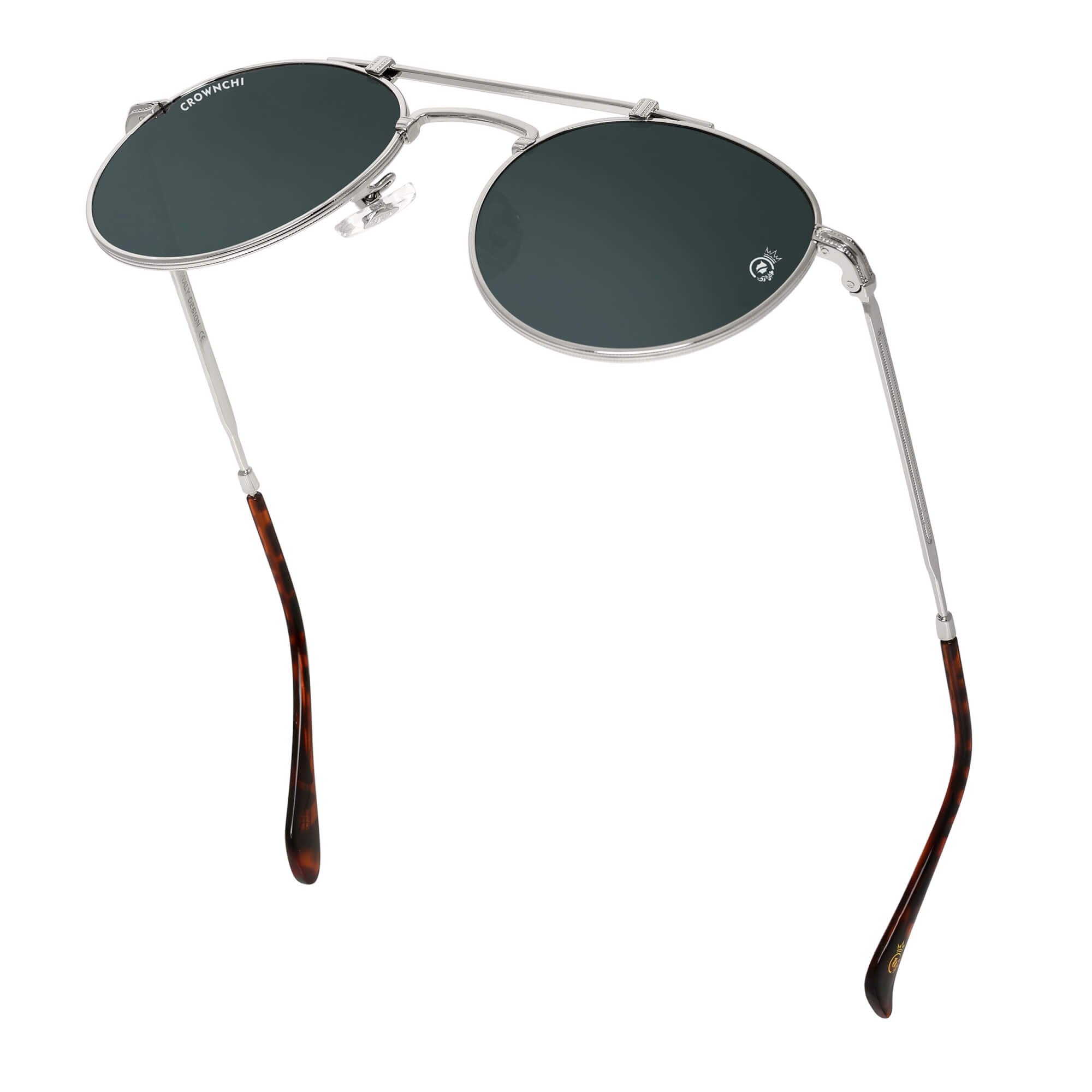 Tokyo Silver Black Upper Bridge Round Edition Sunglasses