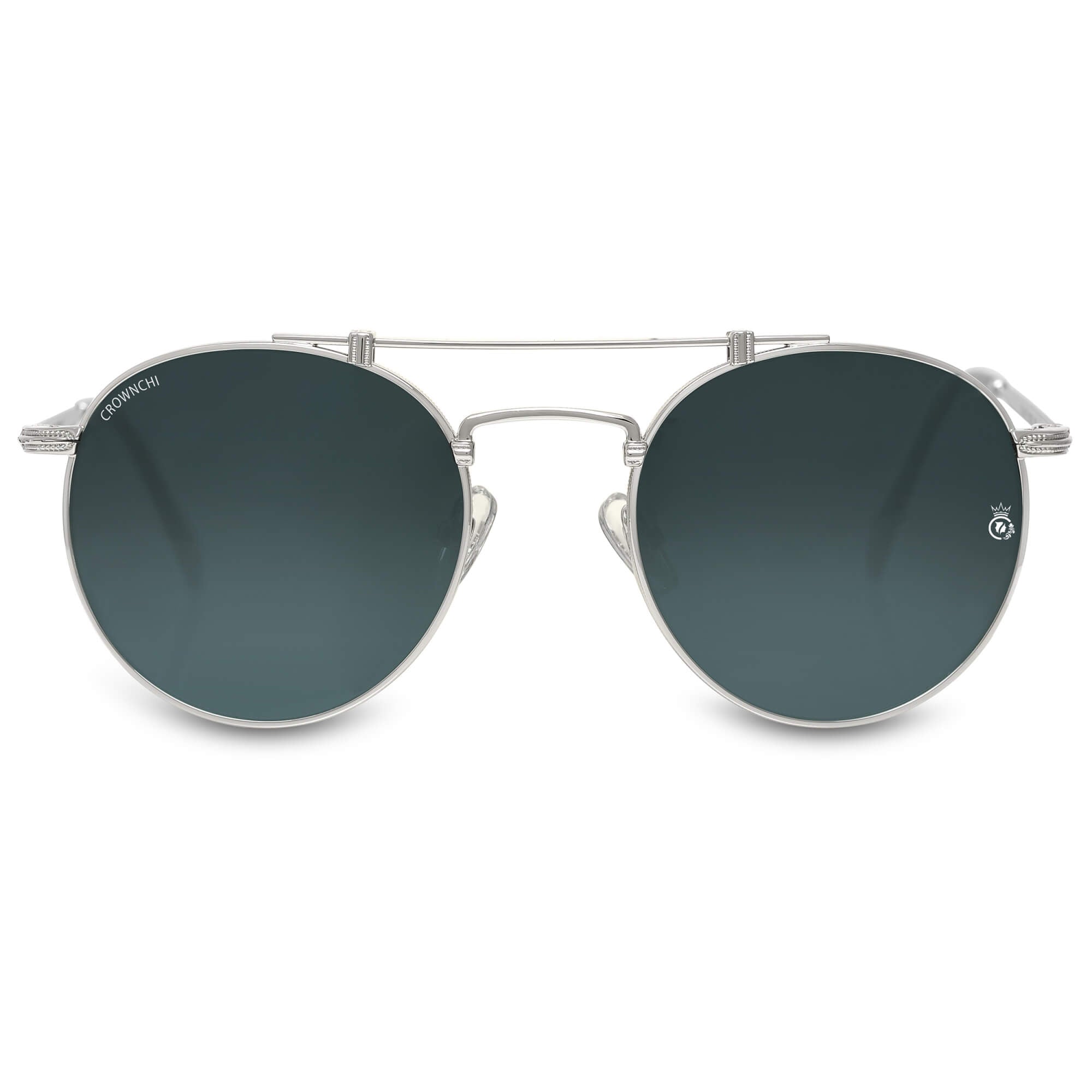 Tokyo Silver Black Upper Bridge Round Edition Sunglasses