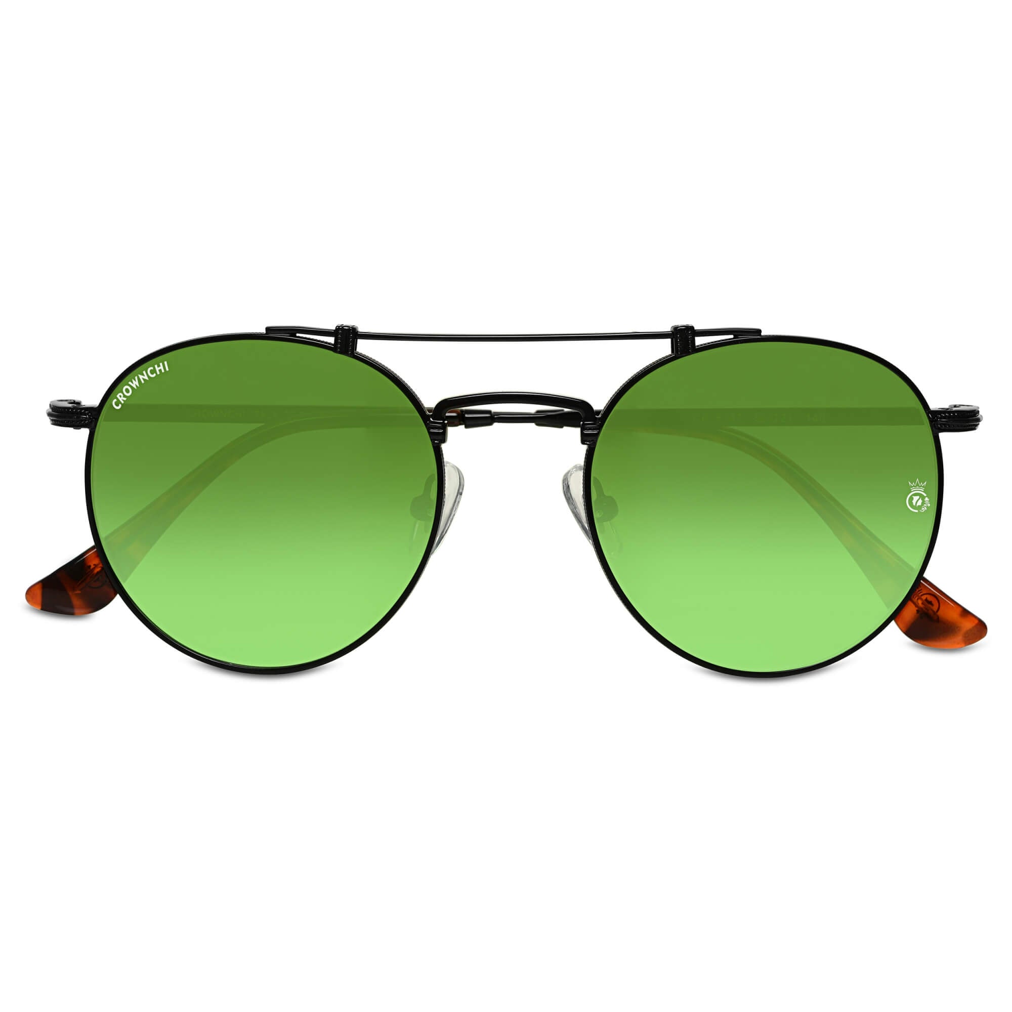 Tokyo Black Candy Green Upper Bridge Round Edition Sunglasses