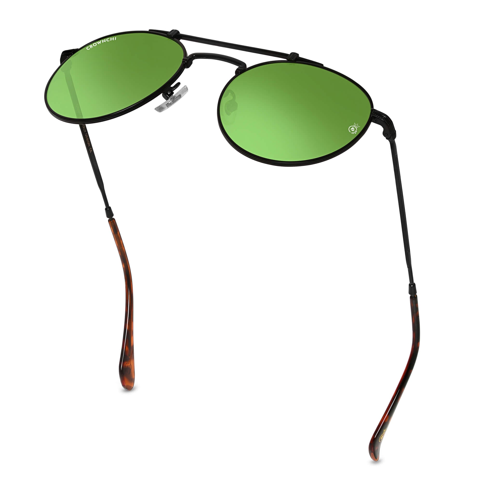 Tokyo Black Candy Green Upper Bridge Round Edition Sunglasses