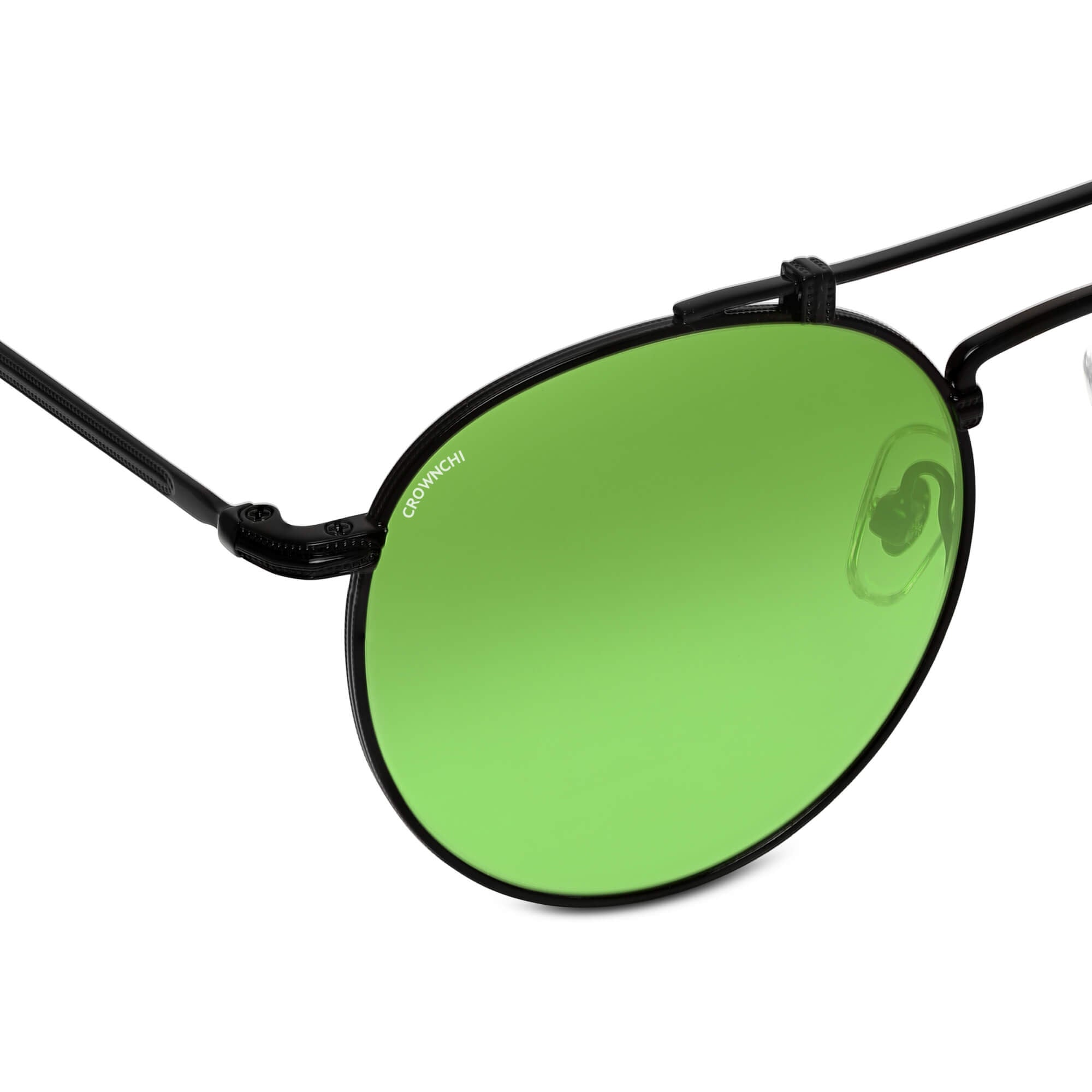 Tokyo Black Candy Green Upper Bridge Round Edition Sunglasses