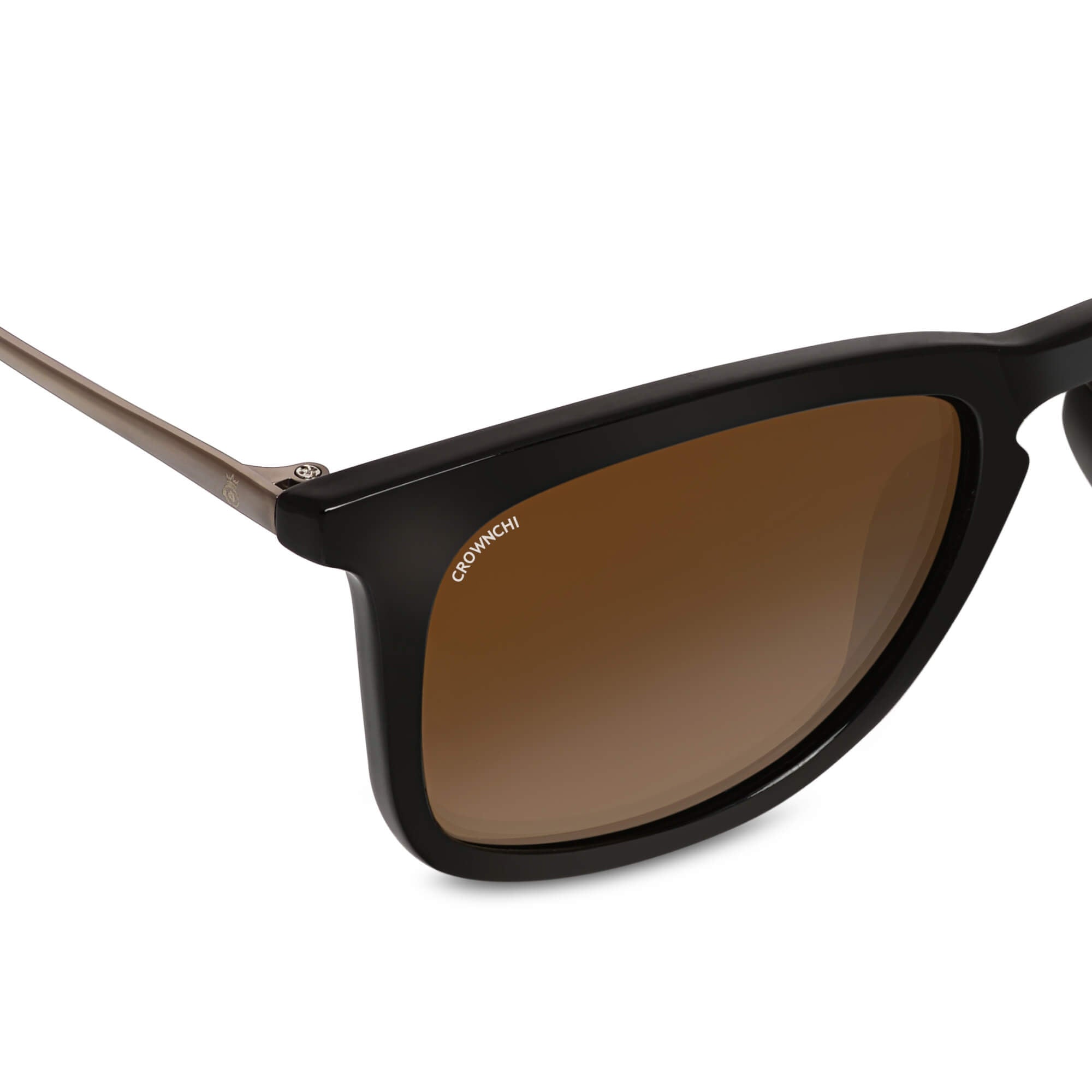Sparrow Black Brown Gradient Square Edition Sunglasses