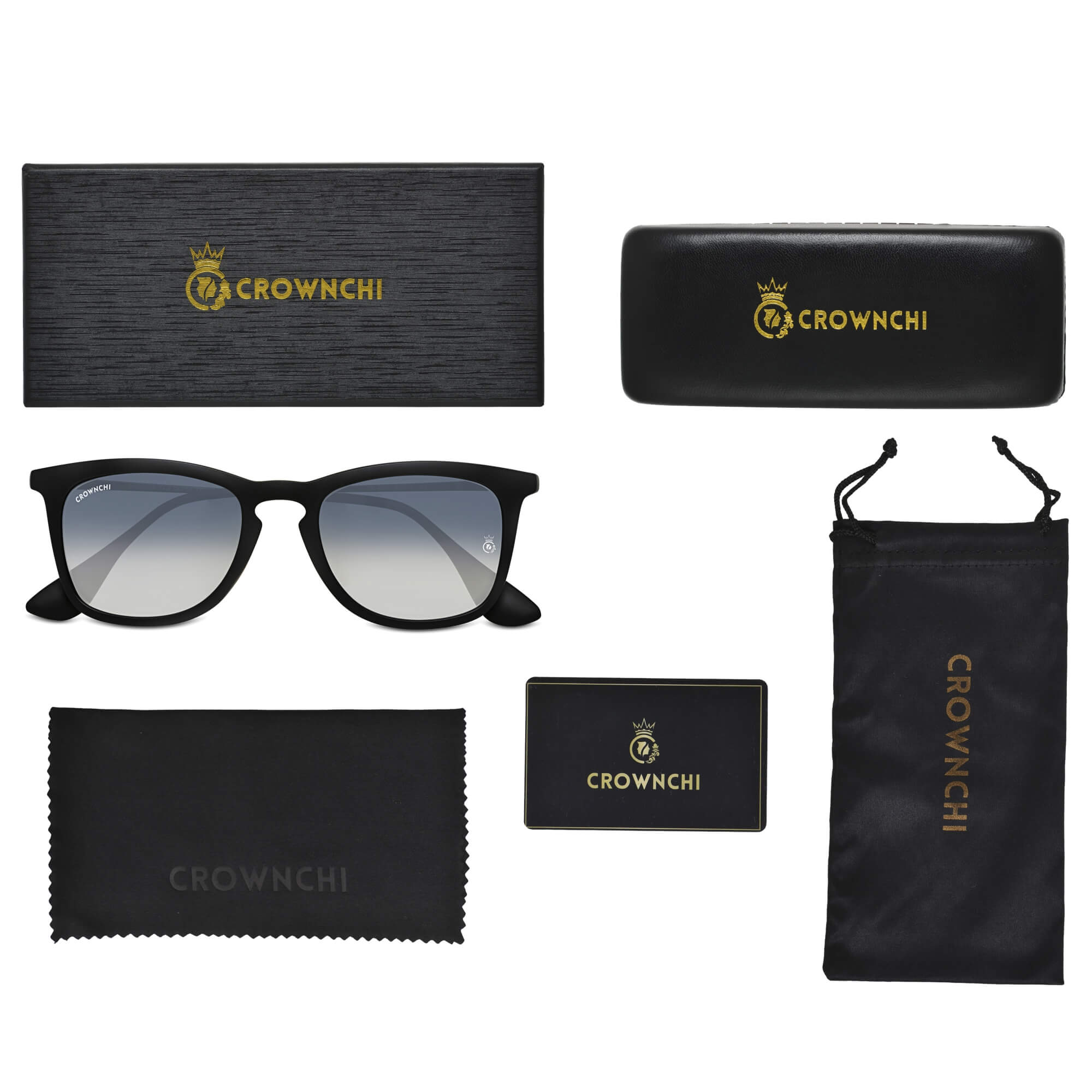 Sparrow Black Gradient Square Edition Sunglasses