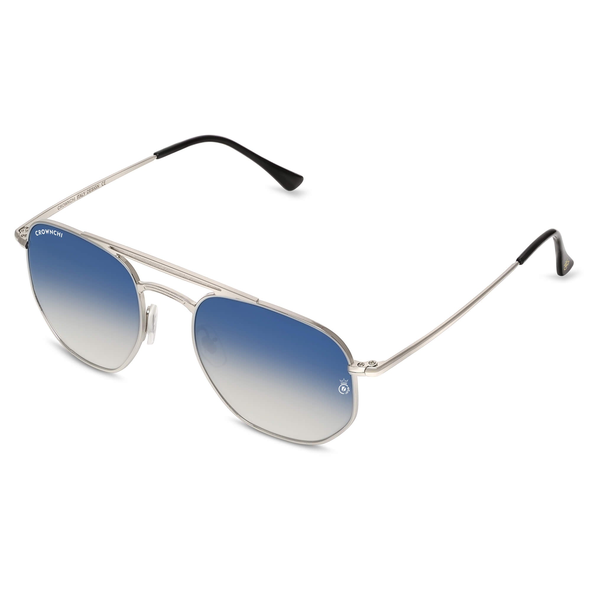 Moscow Silver Blue Gradient Round Edition Sunglasses