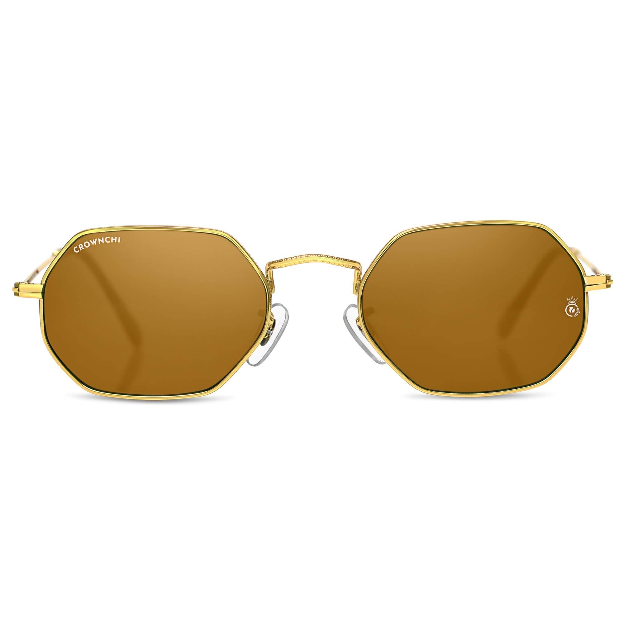 Marcus Gold Brown Rectangle Edition Sunglasses