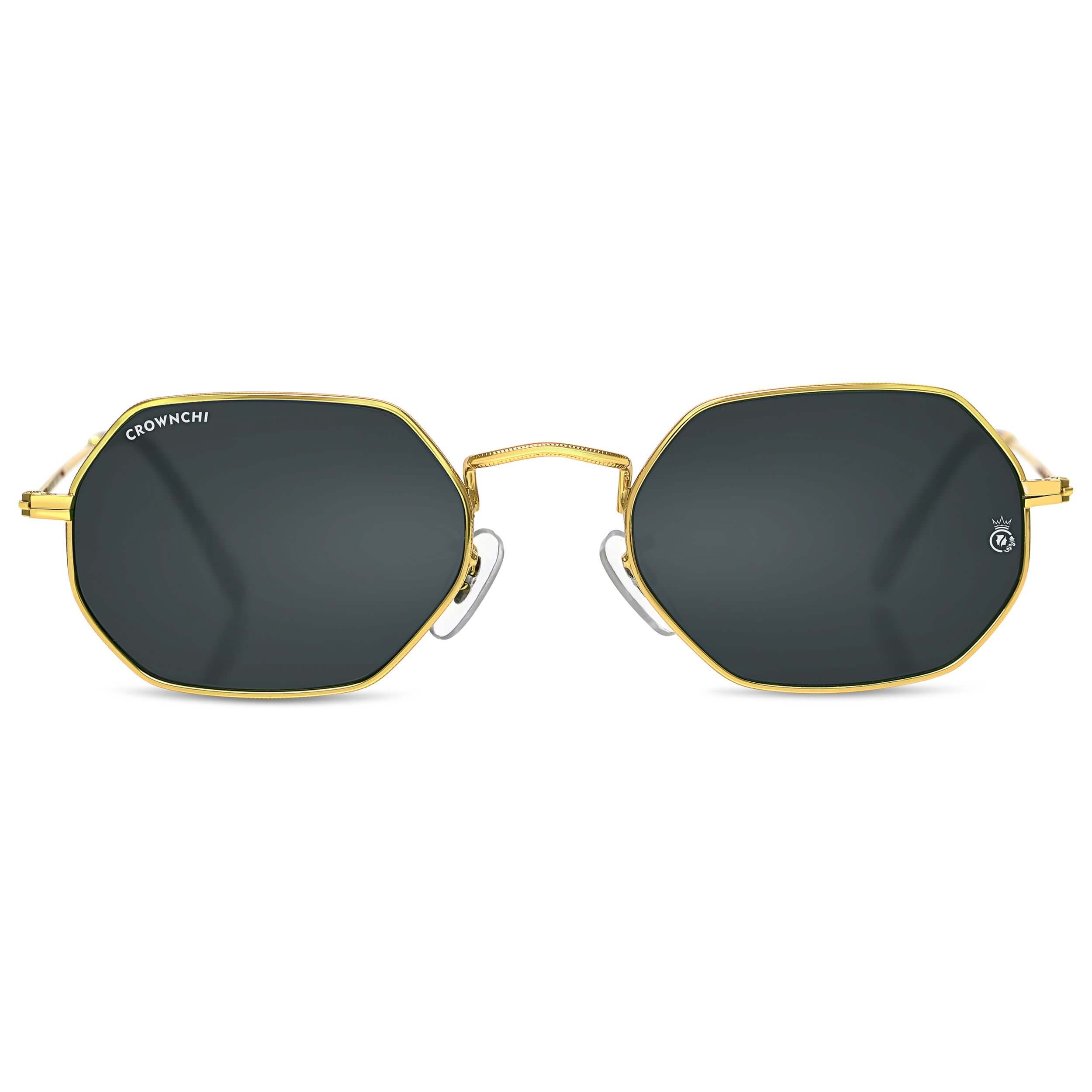 Marcus Gold Black Rectangle Edition Sunglasses