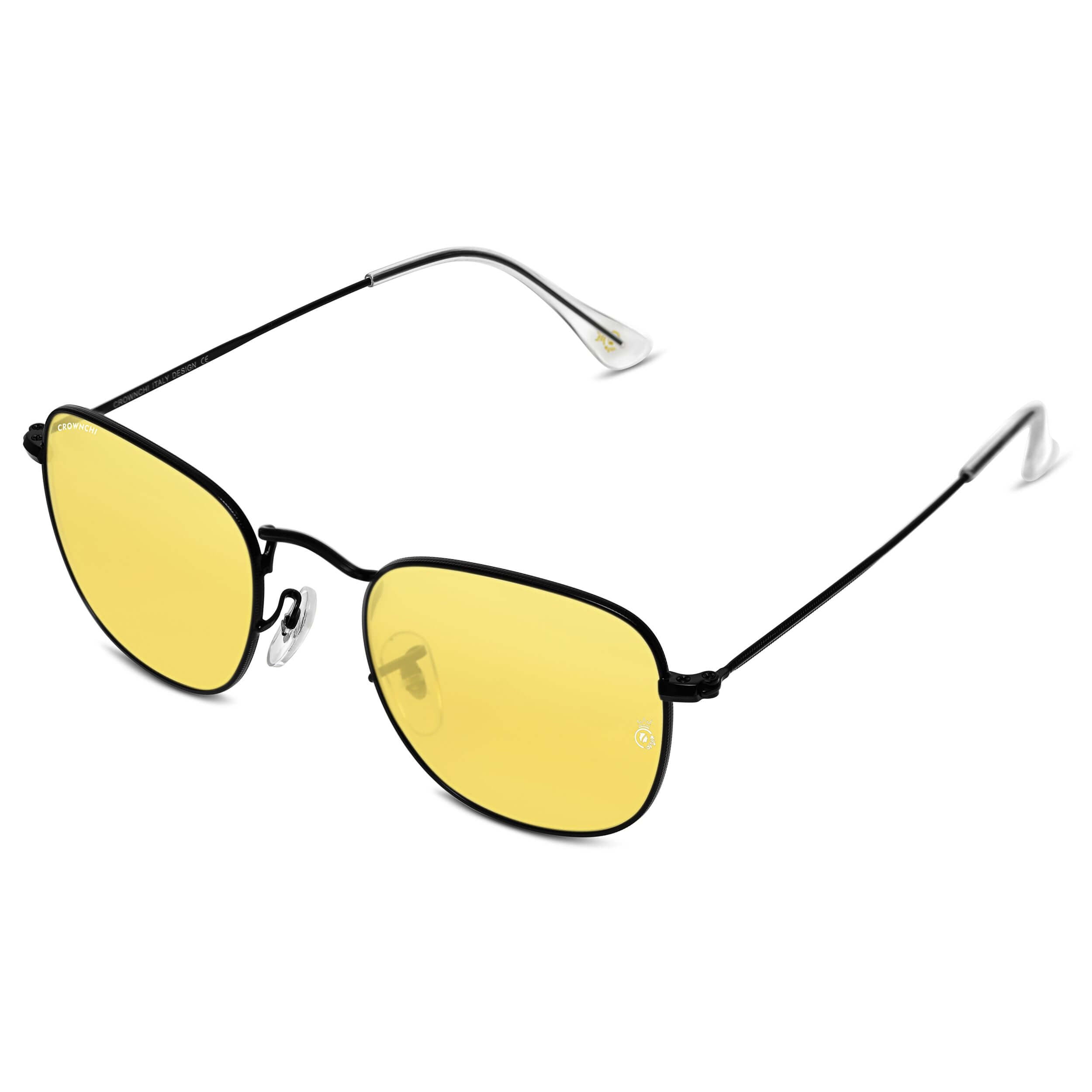 Lucas Black Yellow Round Edition Sunglasses