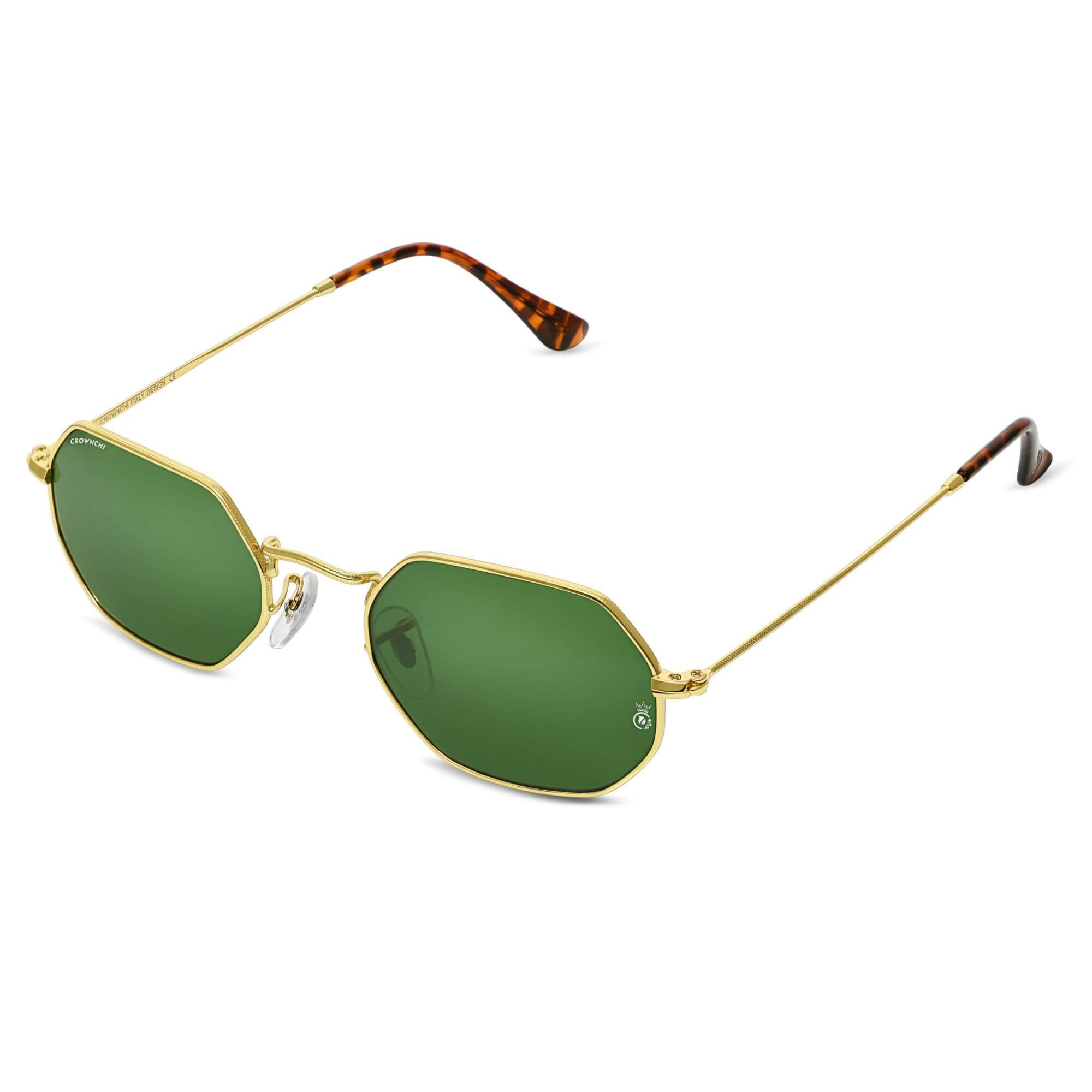 Marcus Gold Green Rectangle Edition Sunglasses