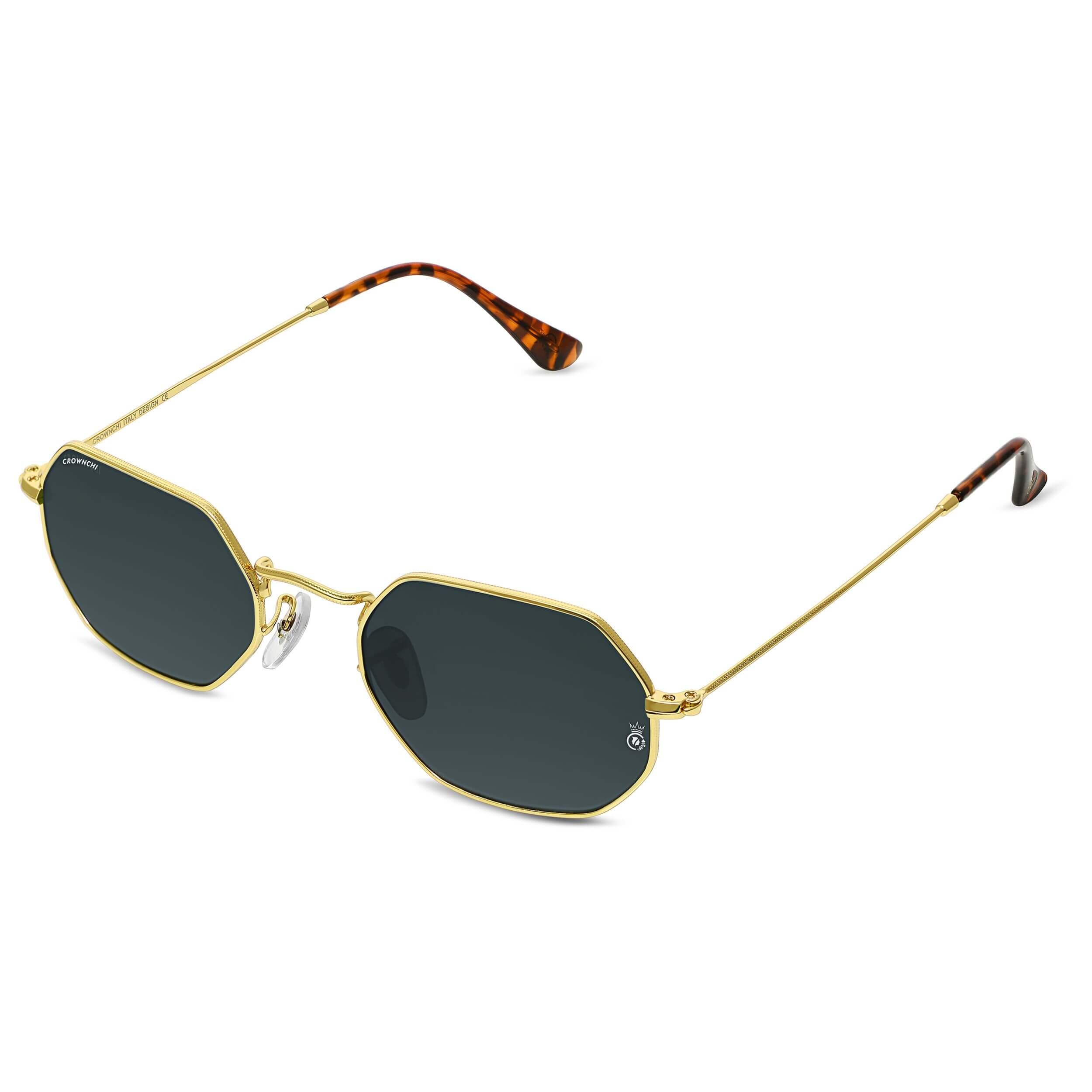 Marcus Gold Black Rectangle Edition Sunglasses