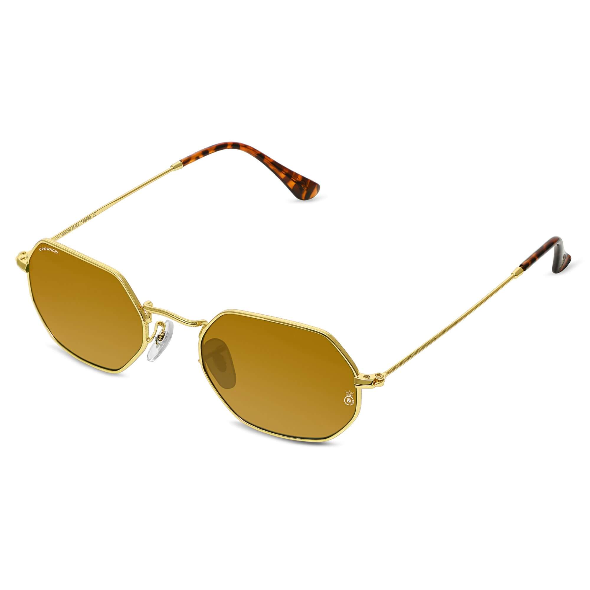 Marcus Gold Brown Rectangle Edition Sunglasses