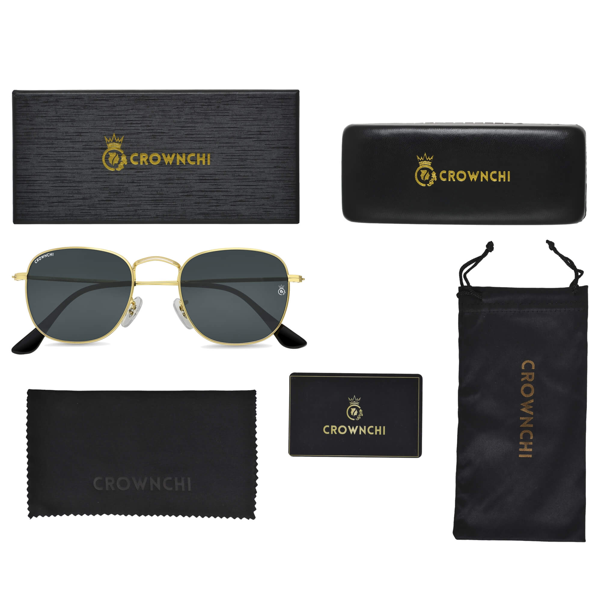 Lucas Gold Black Round Edition Sunglasses