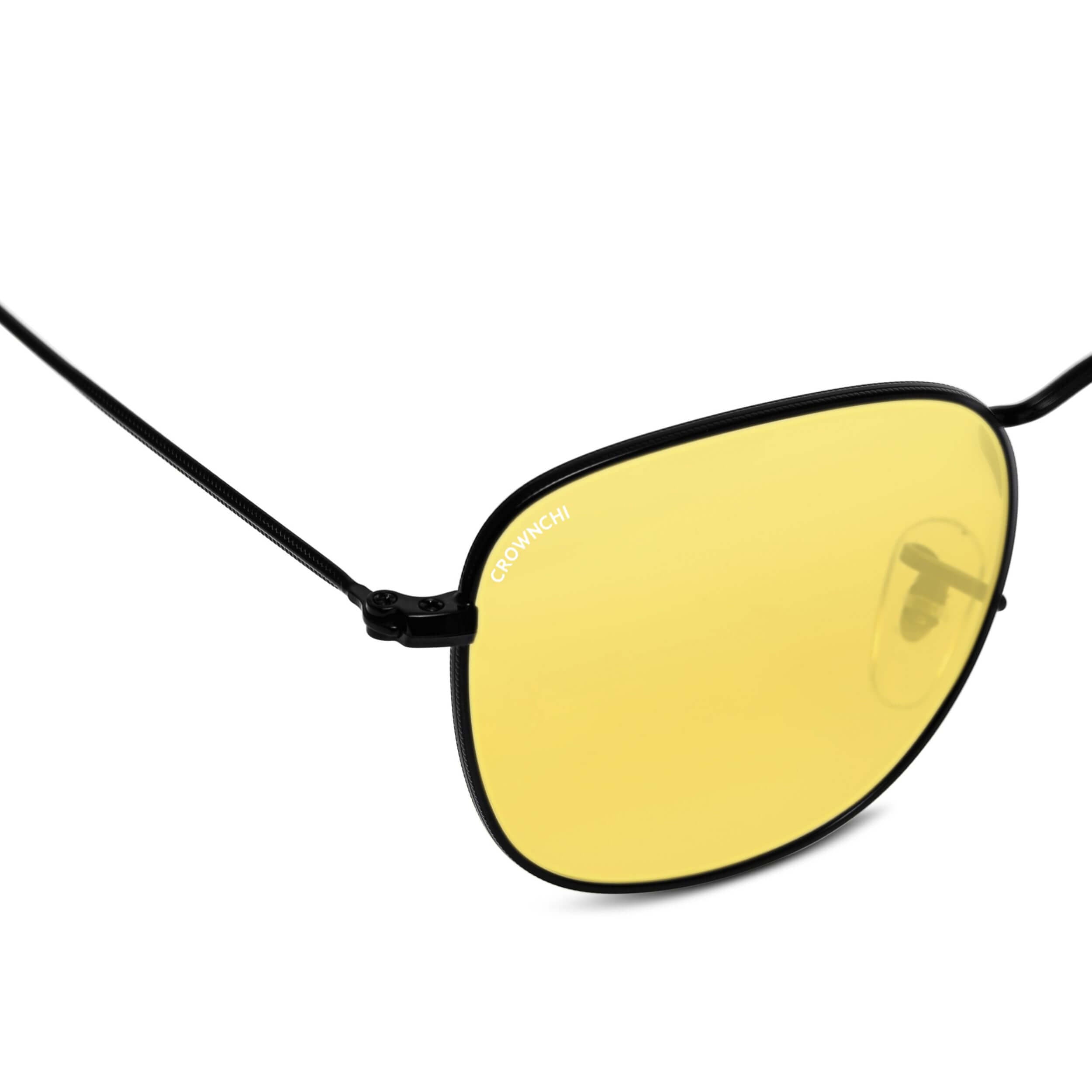 Lucas Black Yellow Round Edition Sunglasses