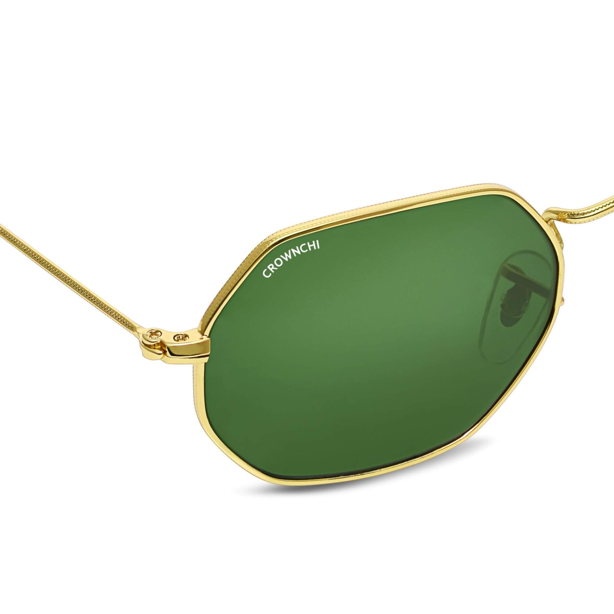 Marcus Gold Green Rectangle Edition Sunglasses