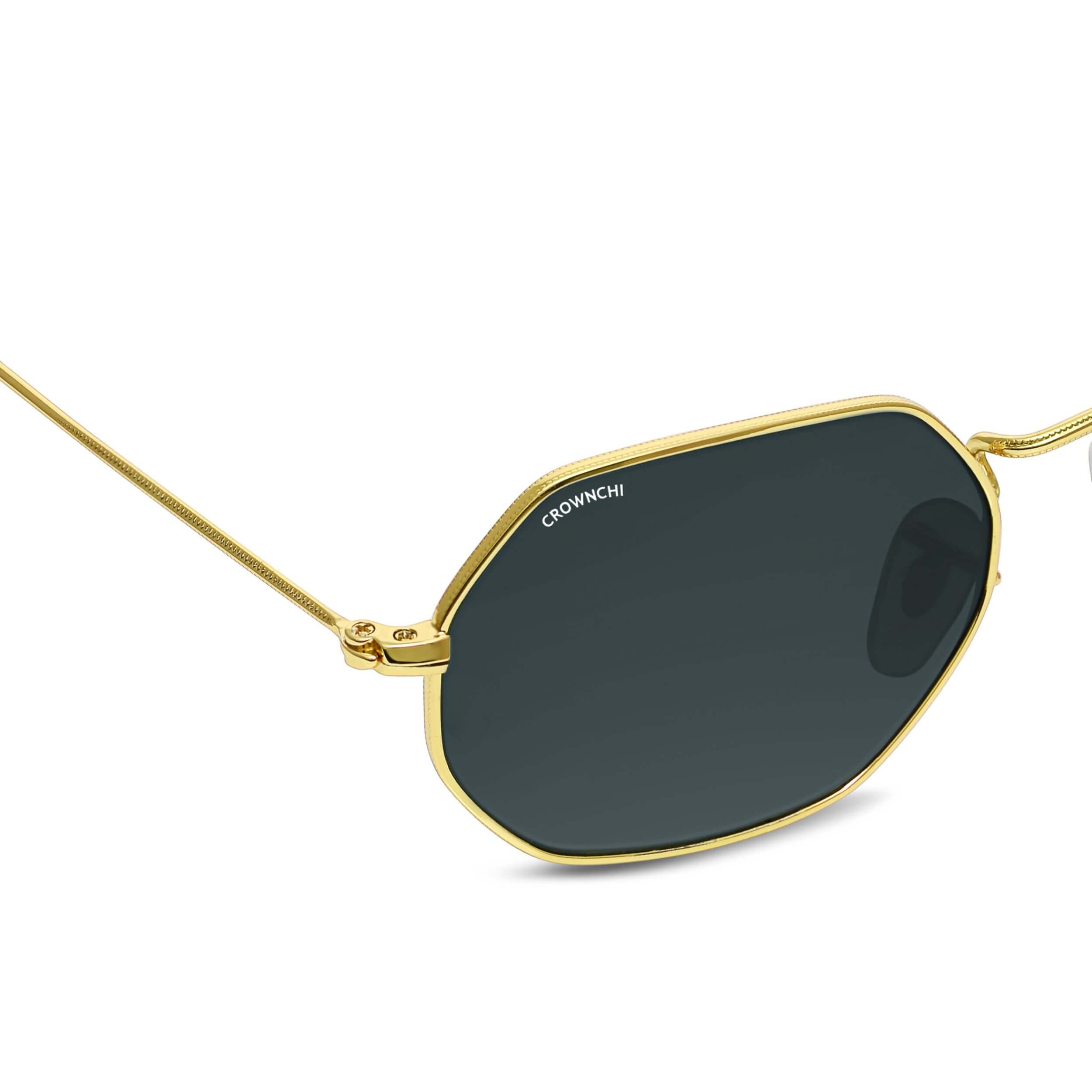 Marcus Gold Black Rectangle Edition Sunglasses
