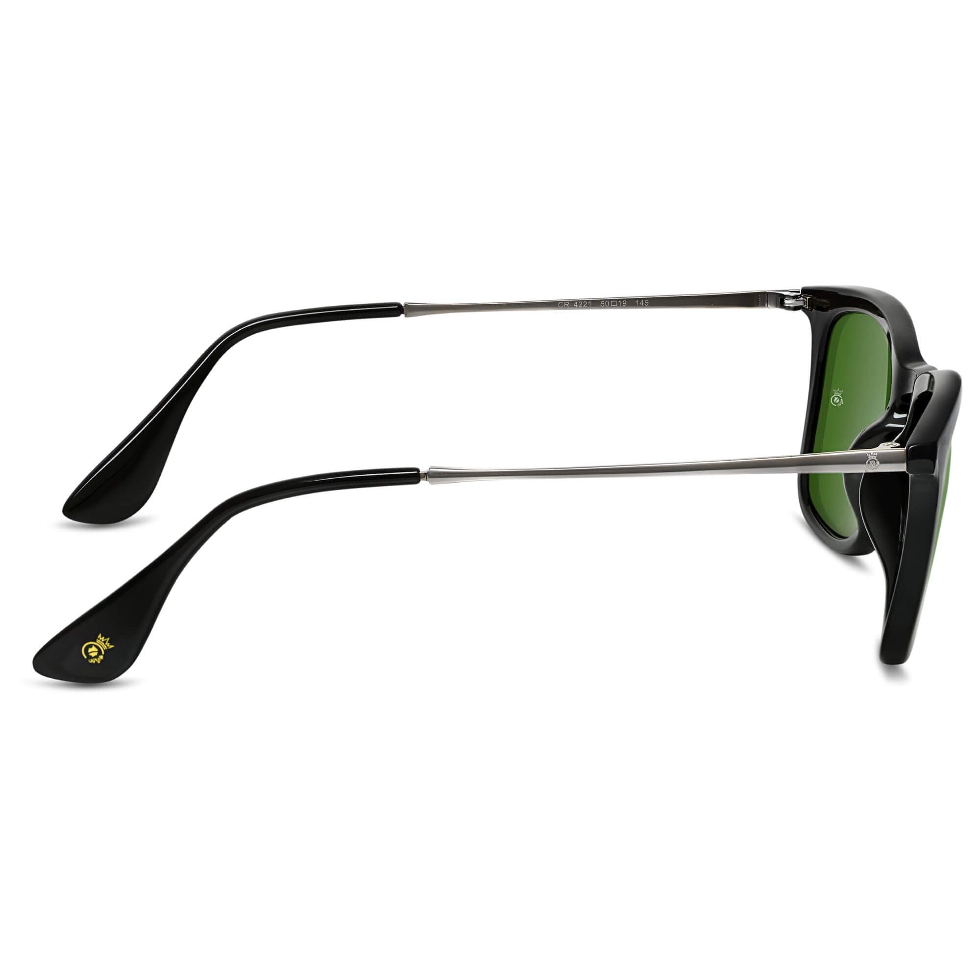 Sparrow Black Green Square Edition Sunglasses