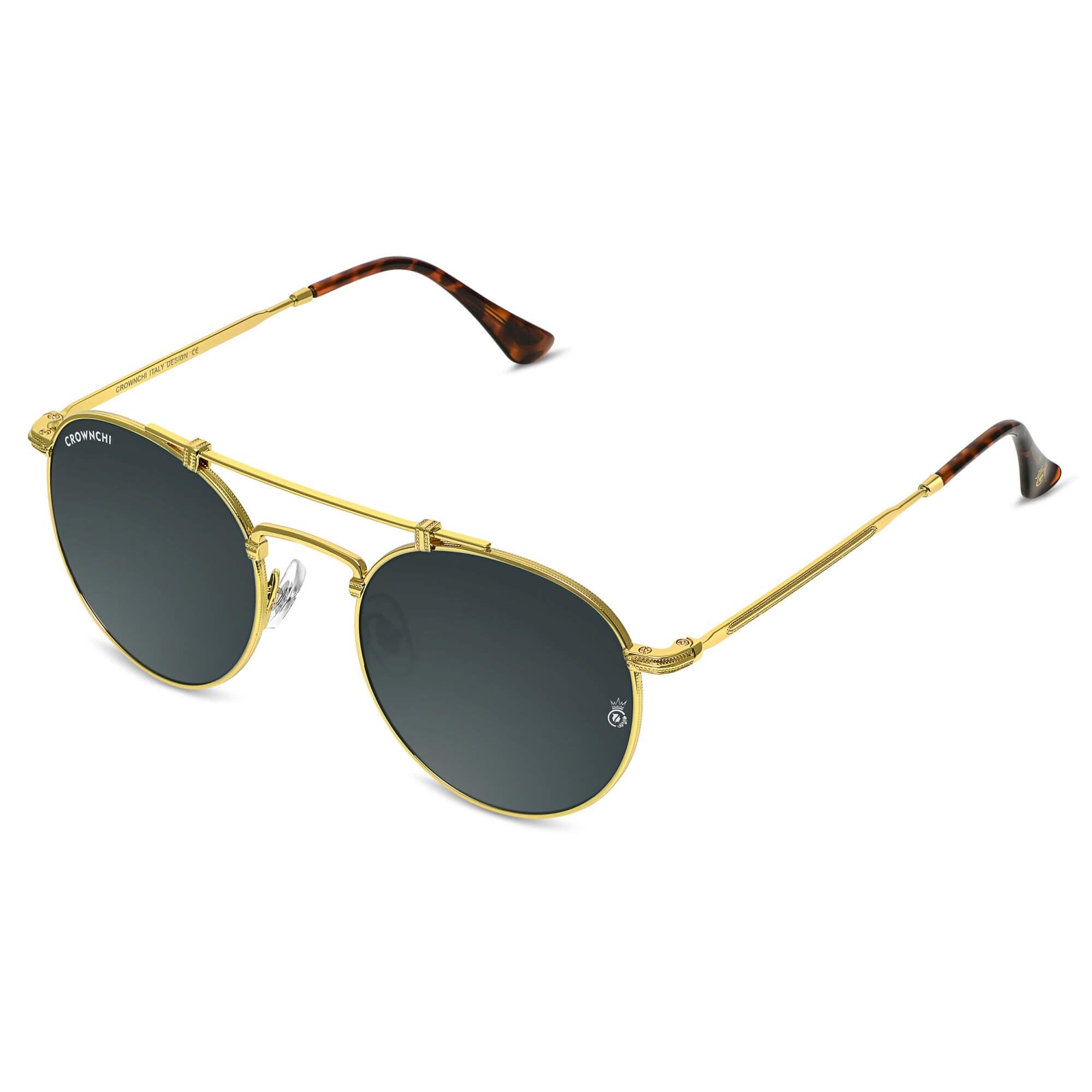 Tokyo Gold Black Upper Bridge Round Edition Sunglasses