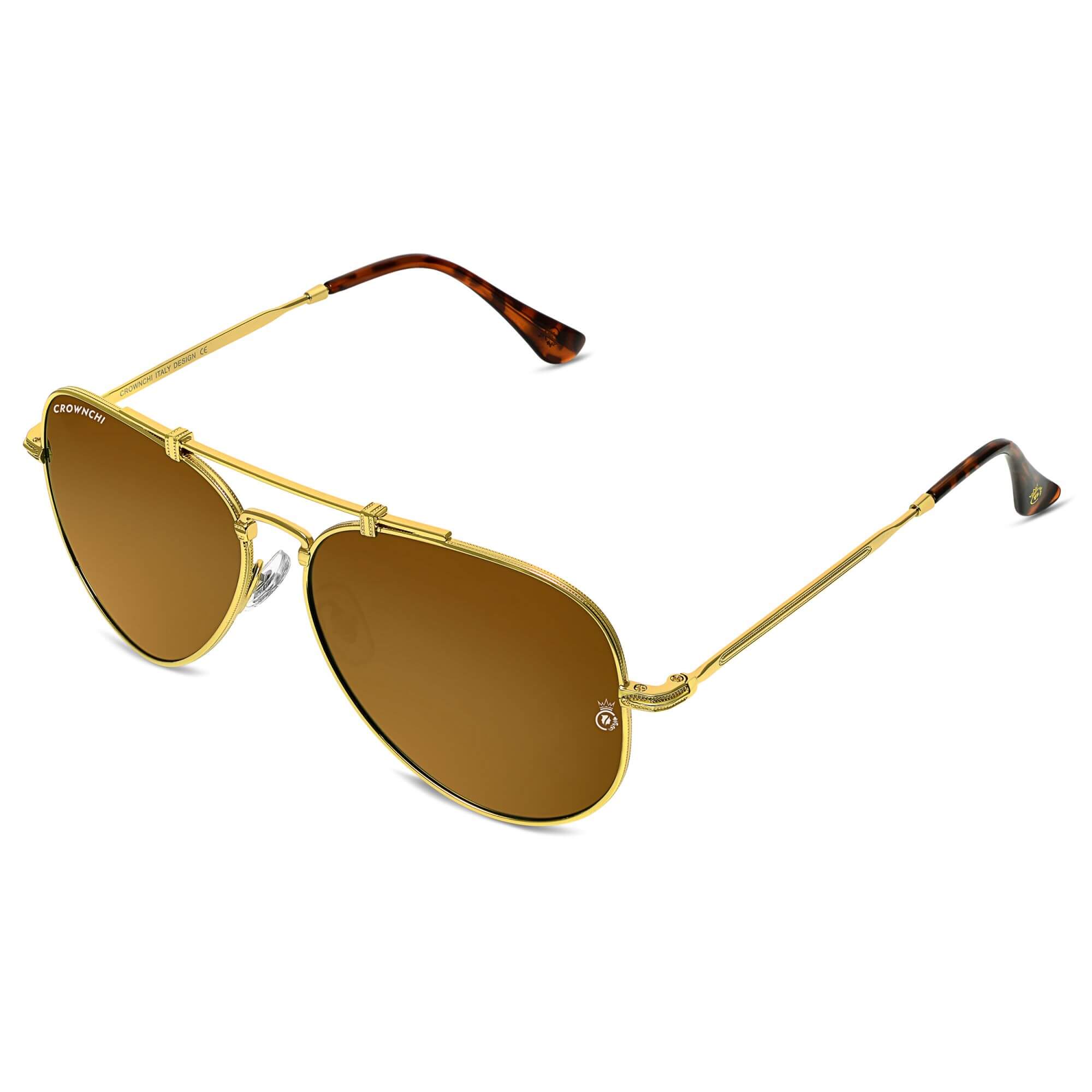 Wingman Gold Brown Pilot Edition Sunglasses