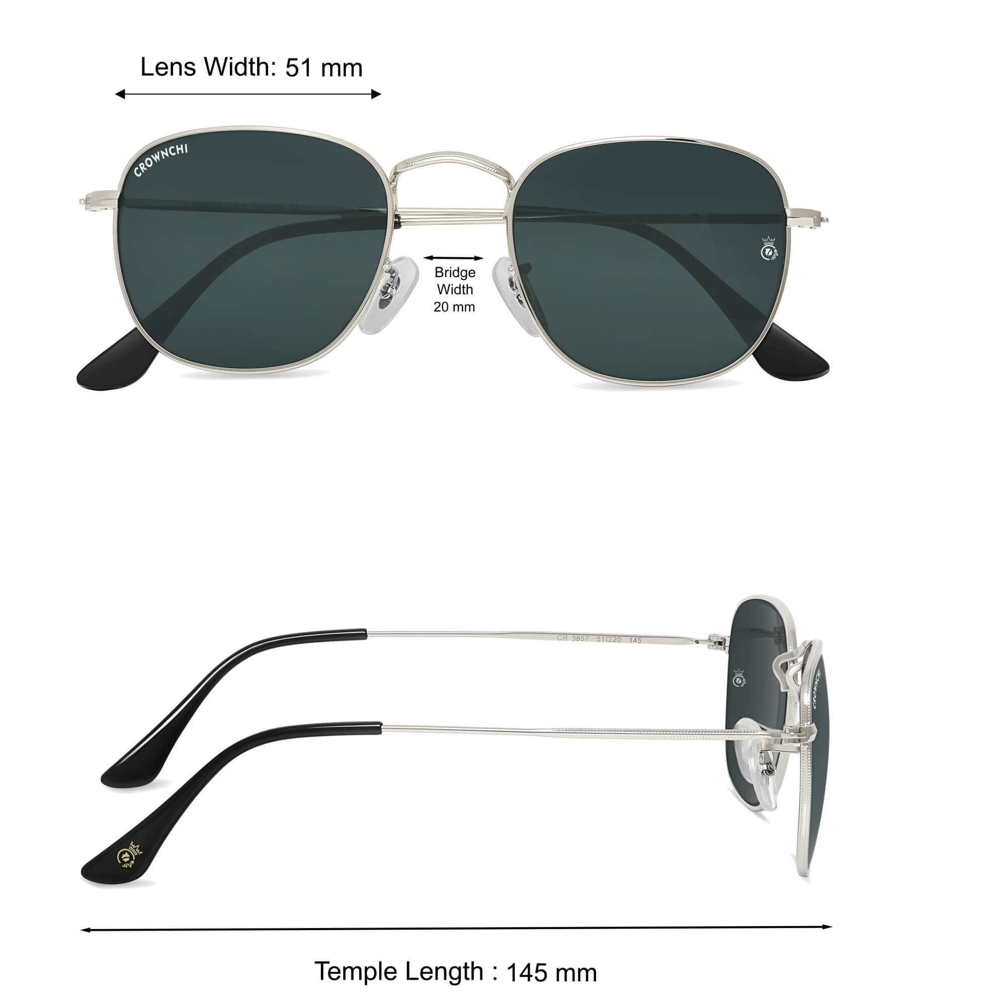 Lucas Silver Black Round Edition Sunglasses