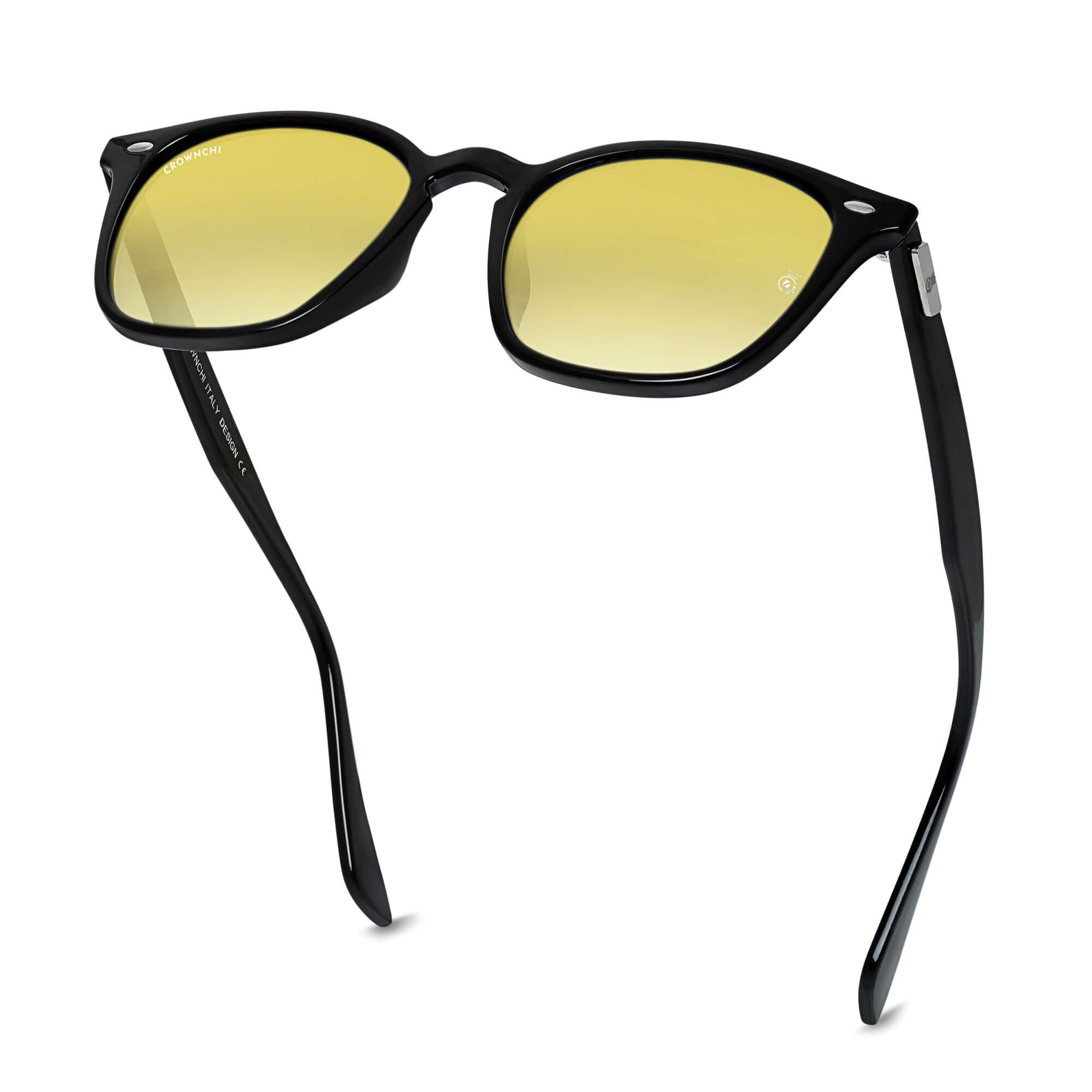 Asgard Black Yellow Square Edition Sunglasses