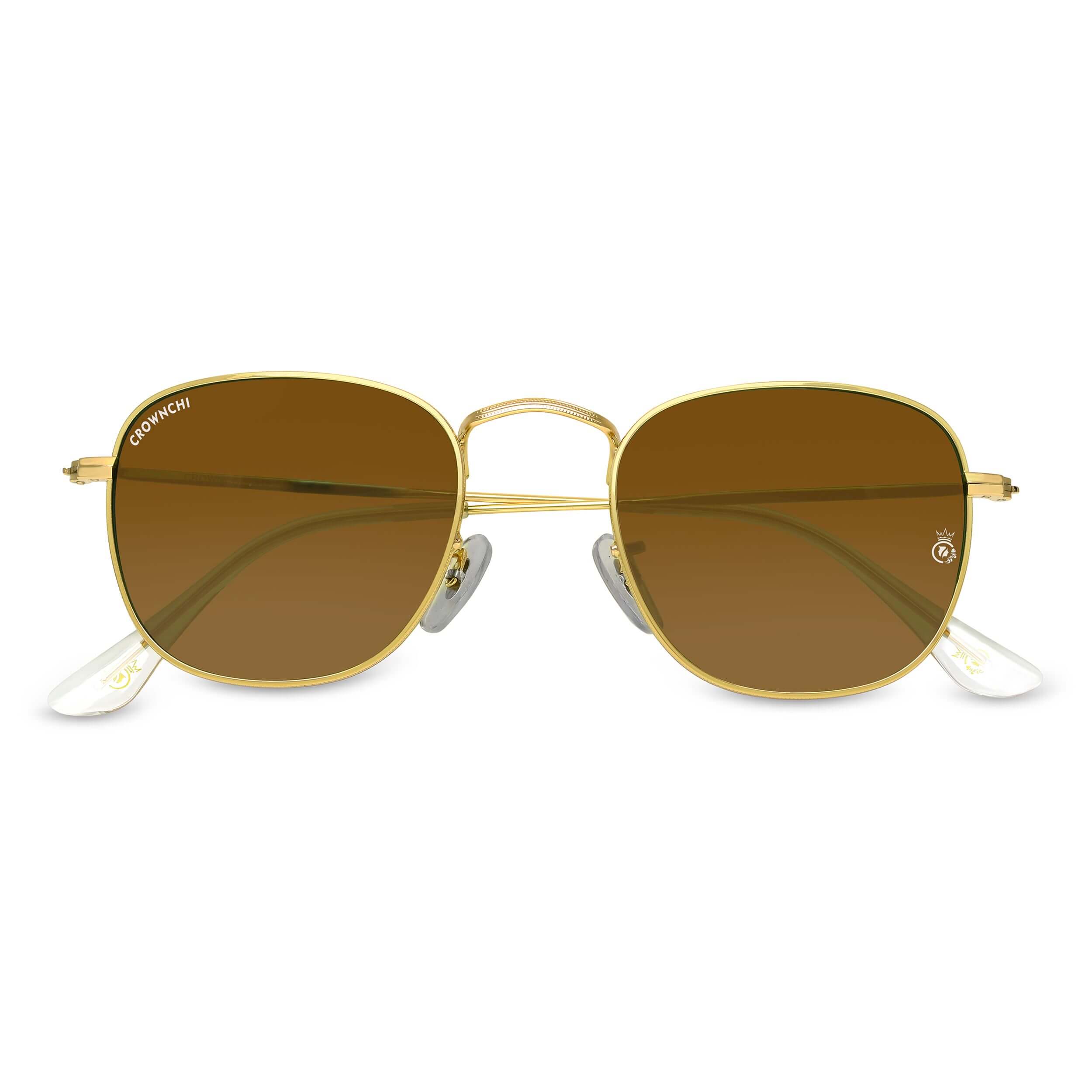 Lucas Gold Brown Round Edition Sunglasses