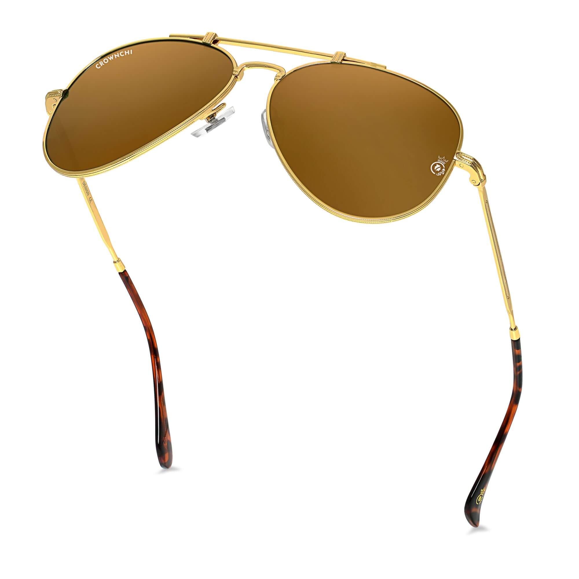 Wingman Gold Brown Pilot Edition Sunglasses