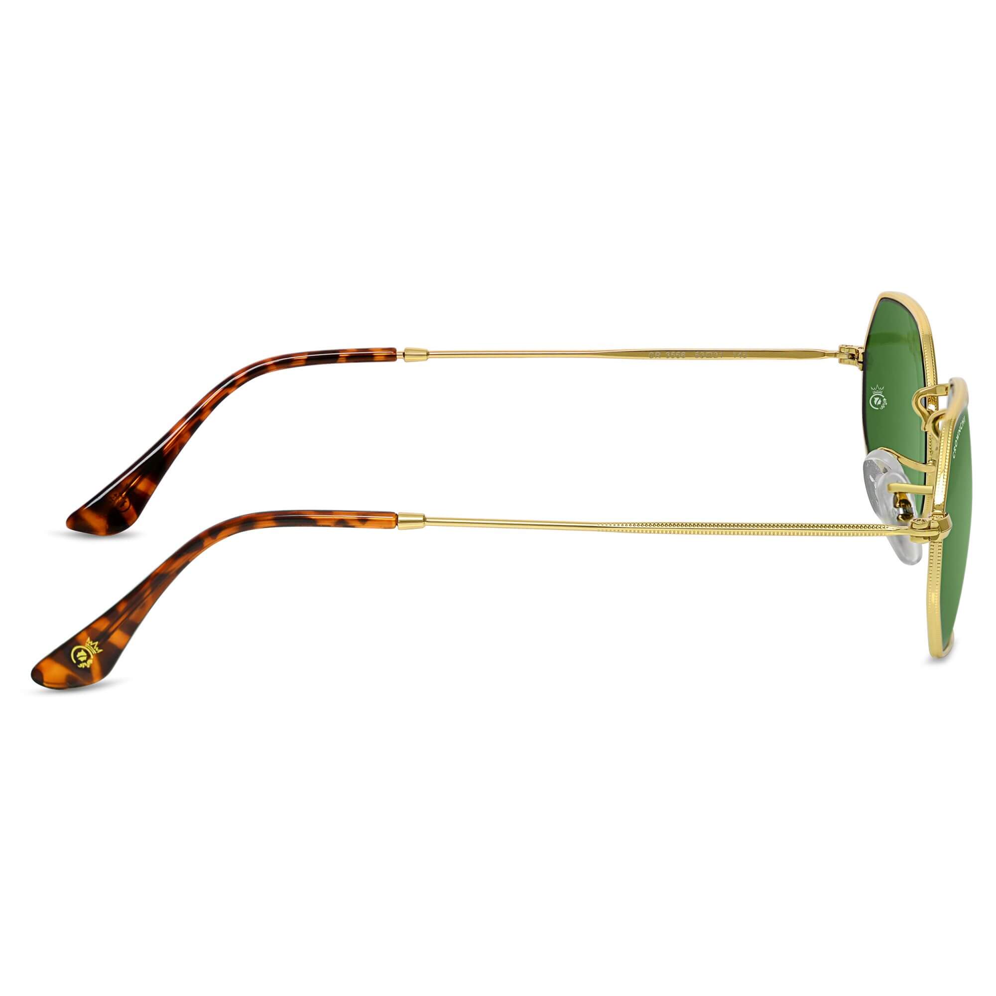 Marcus Gold Green Rectangle Edition Sunglasses