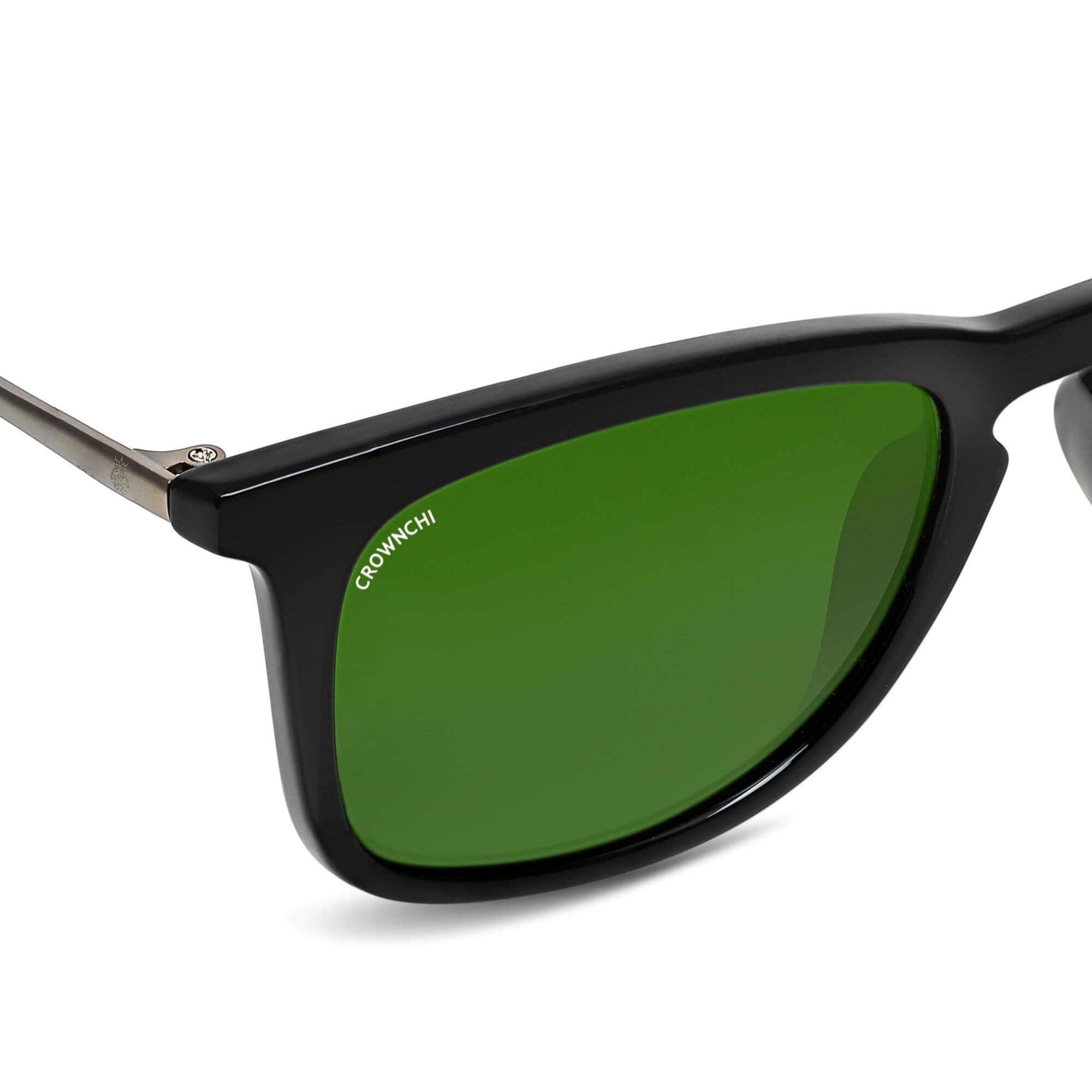 Sparrow Black Green Square Edition Sunglasses