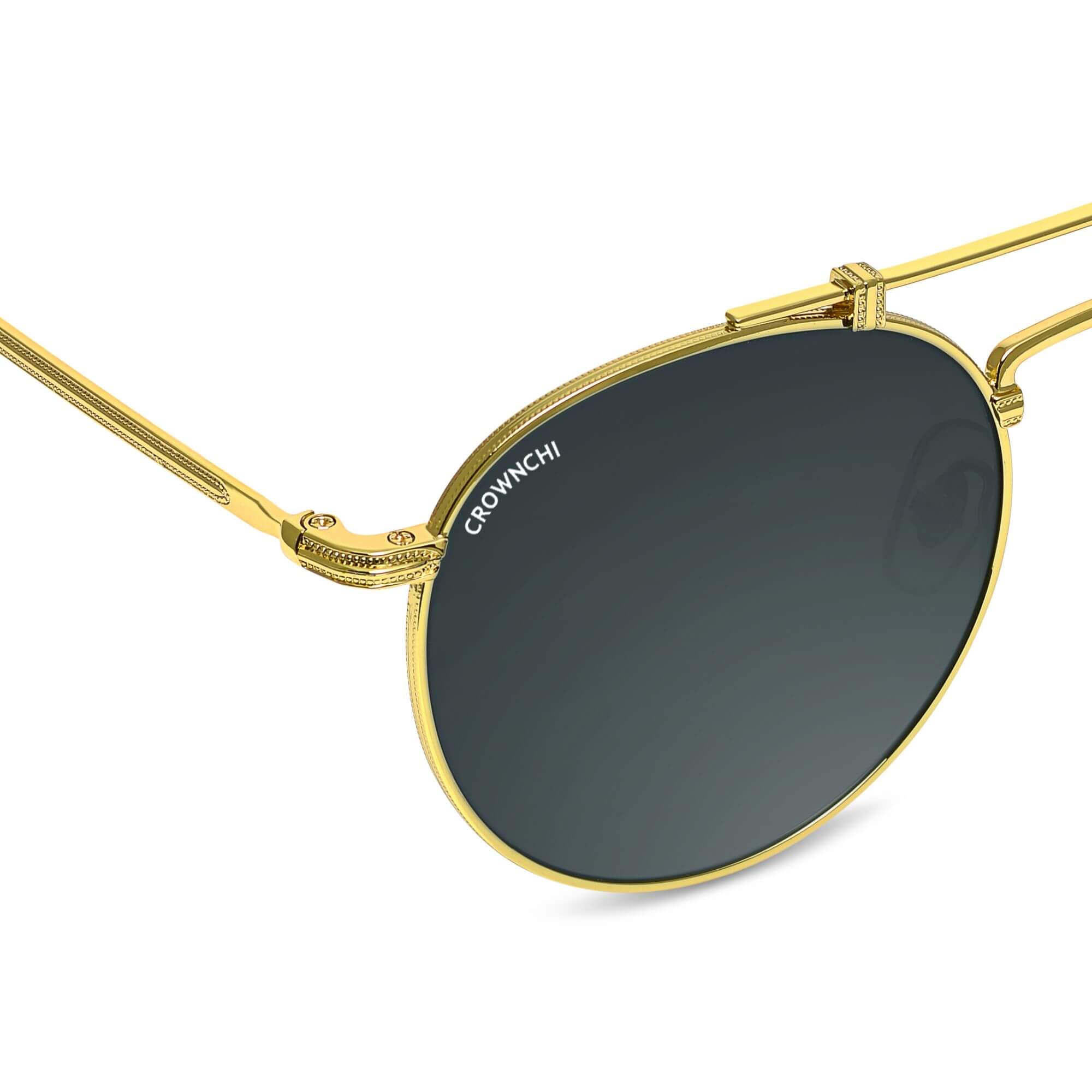Tokyo Gold Black Upper Bridge Round Edition Sunglasses