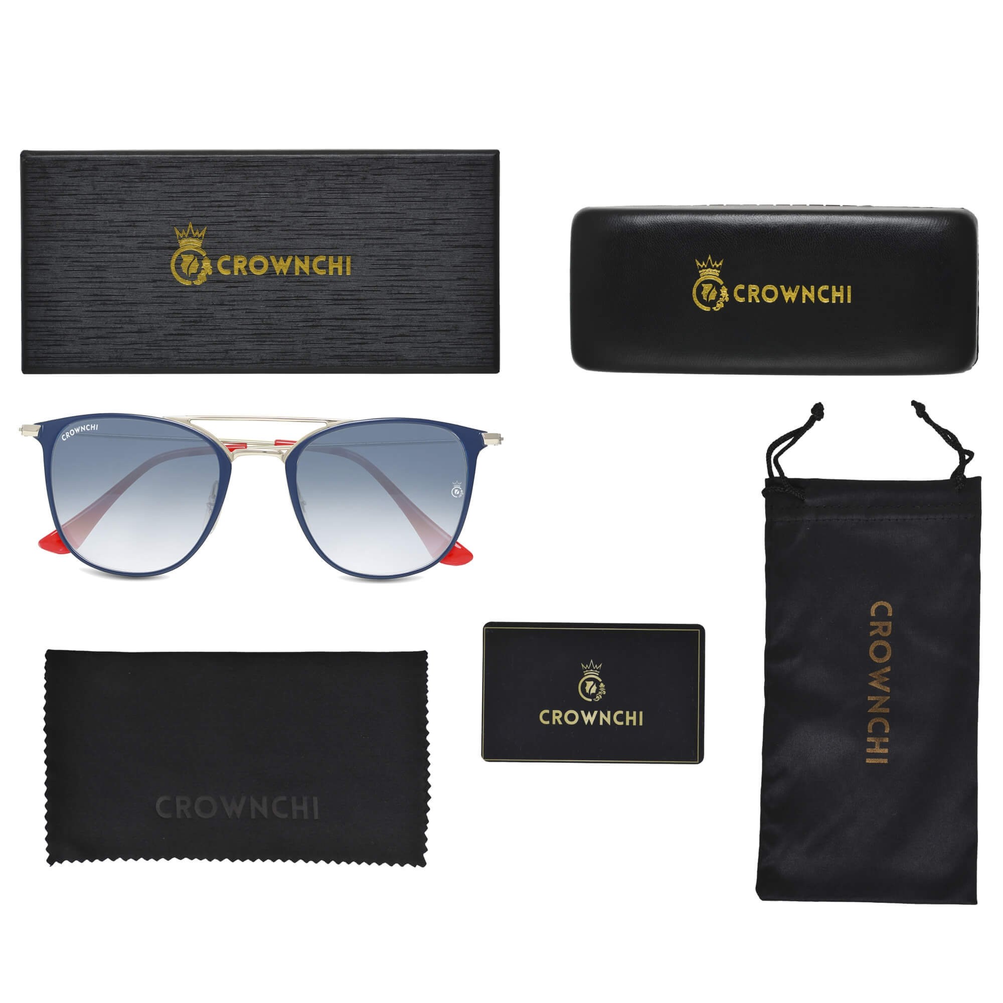 Kepler Silver Blue Gradient Square Edition Sunglasses