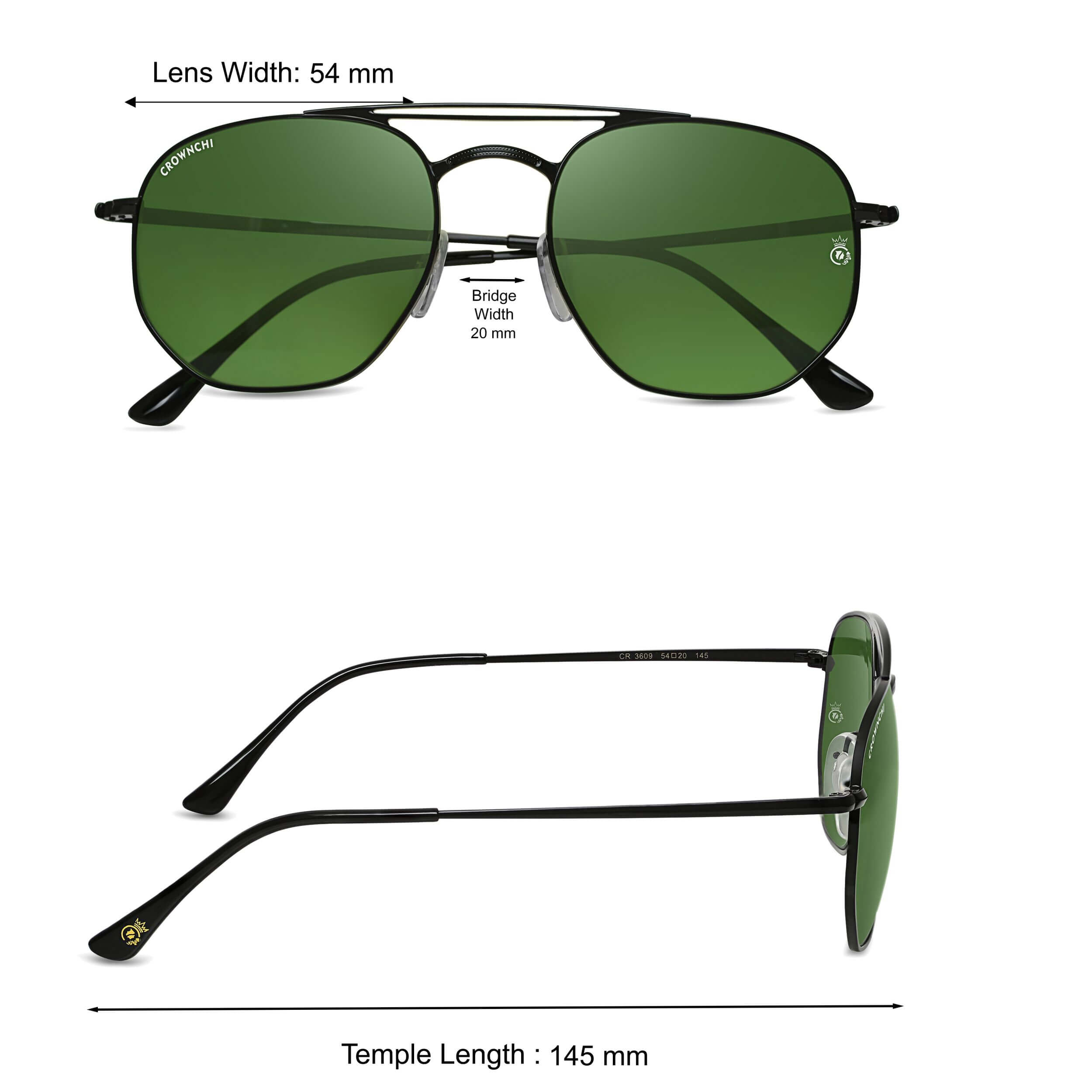 Moscow Black Green Round Edition Sunglasses