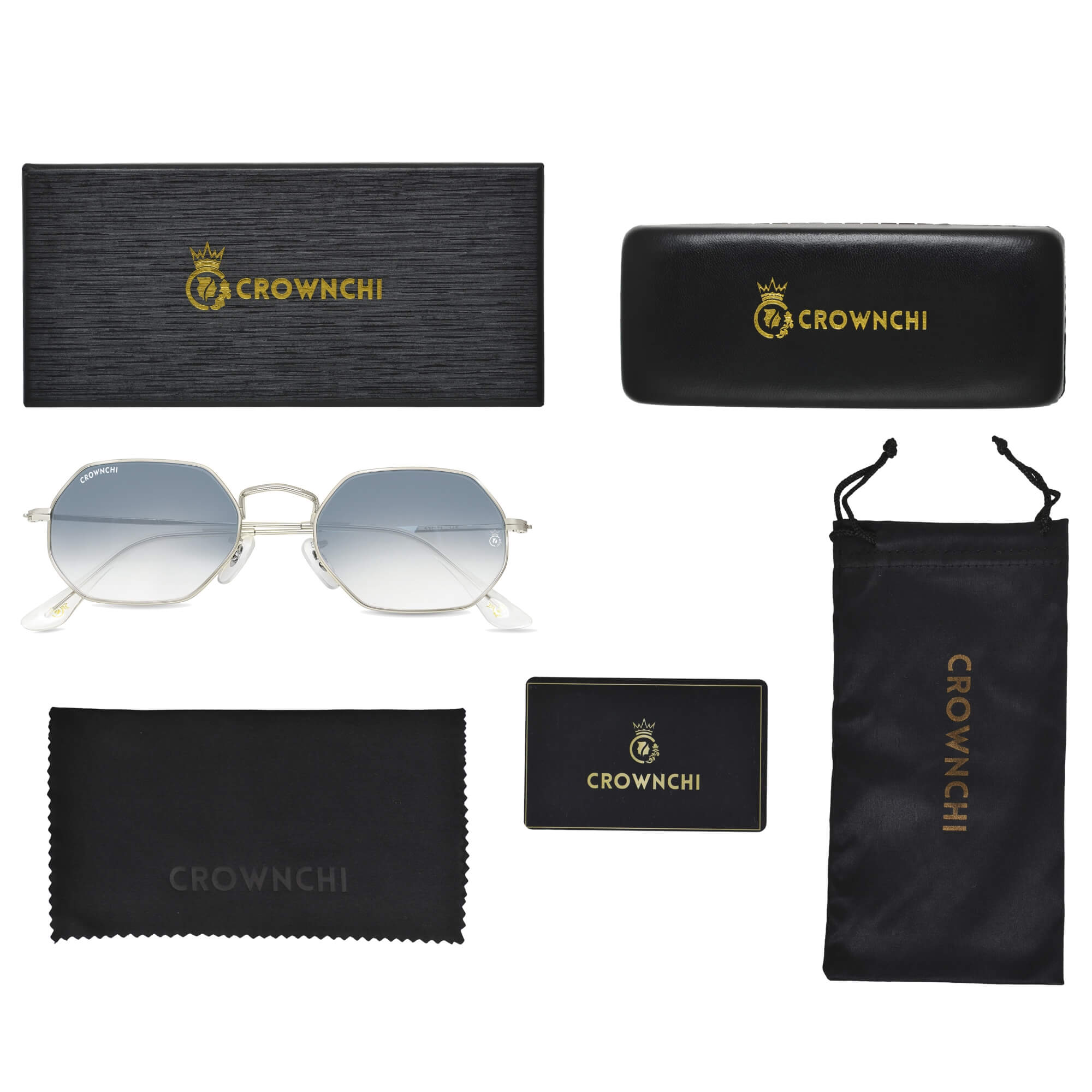 Marcus Silver Black Gradient Rectangle Edition Sunglasses