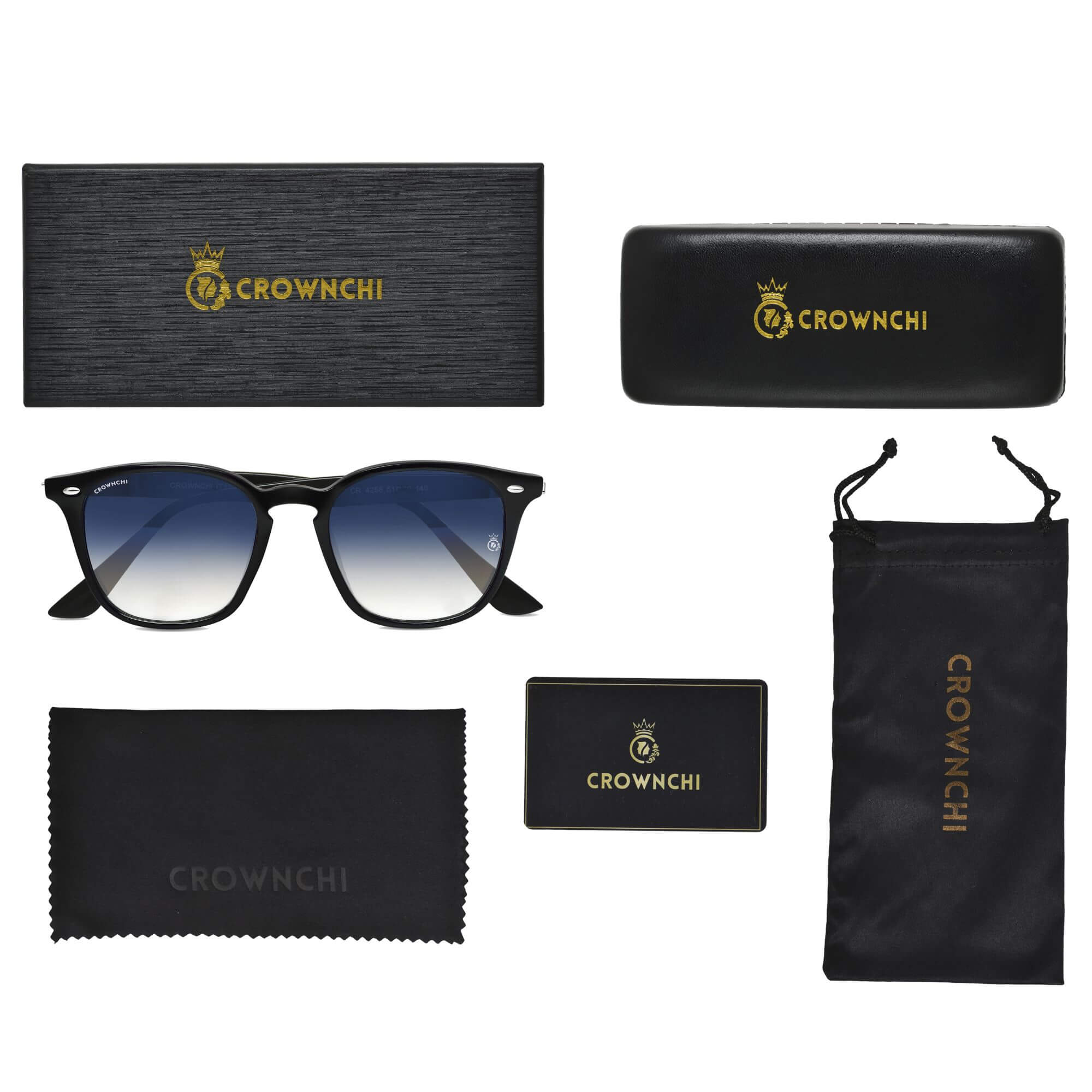 Asgard Black Blue Gradient Square Edition Sunglasses