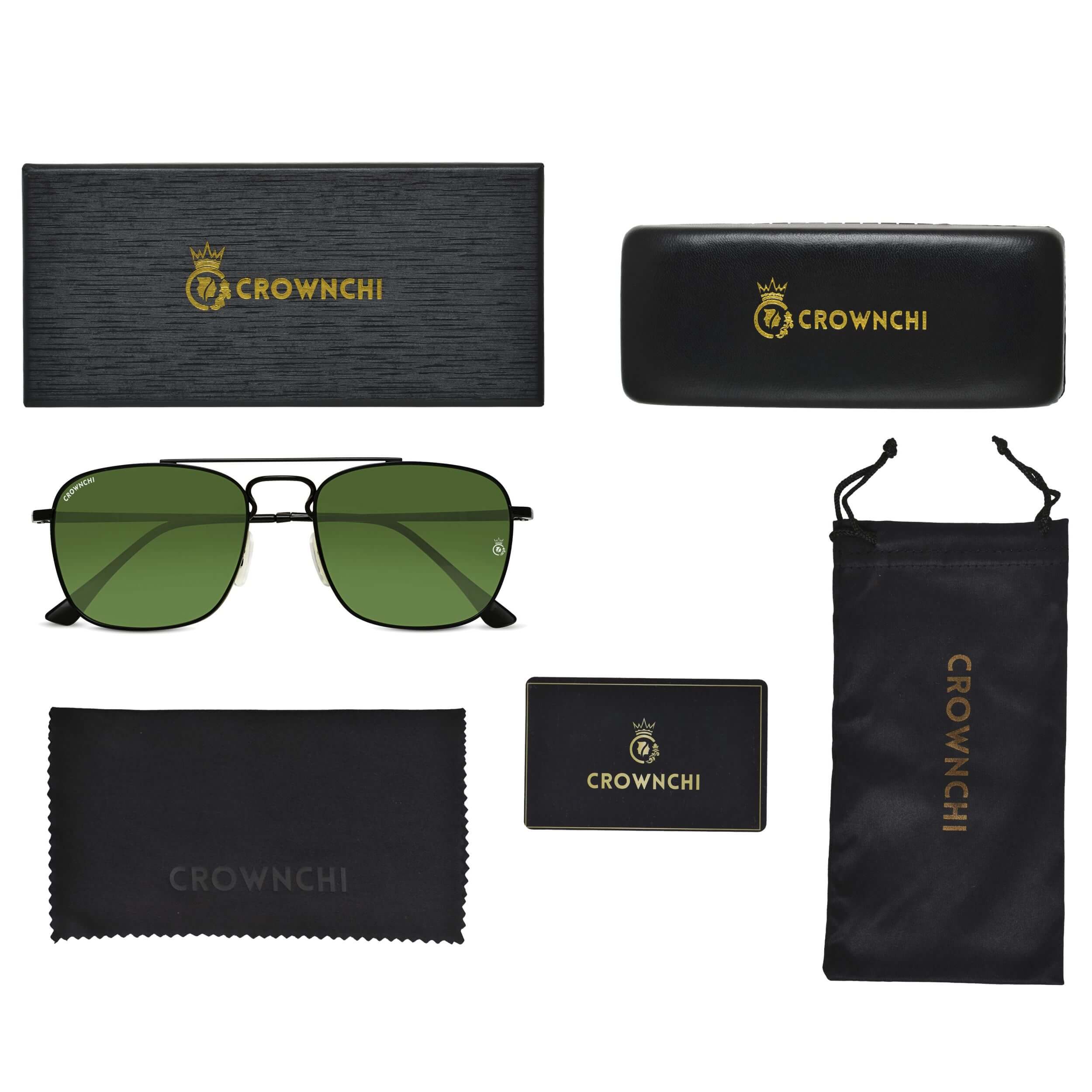 Denver Black Green Square Edition Sunglasses