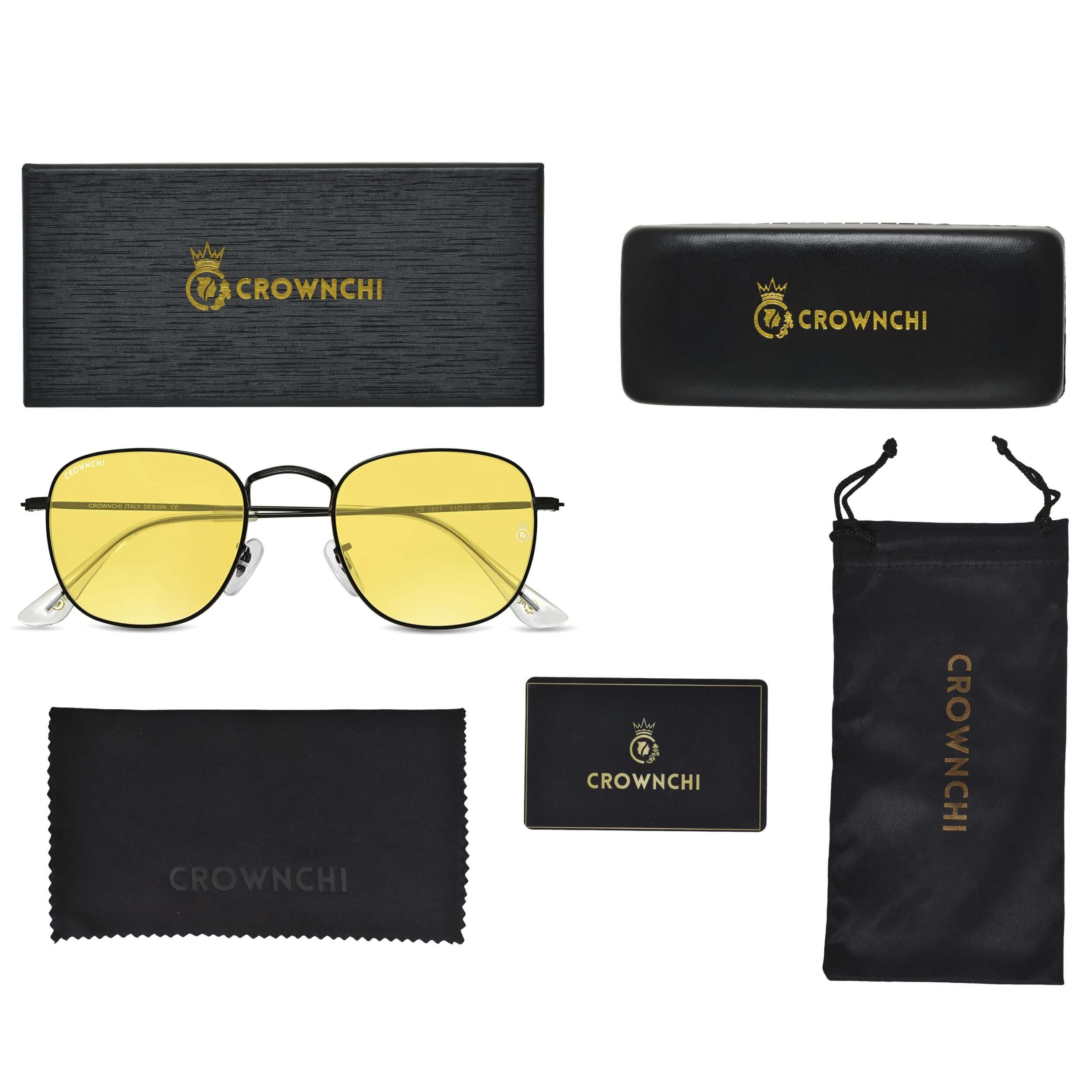 Lucas Black Yellow Round Edition Sunglasses
