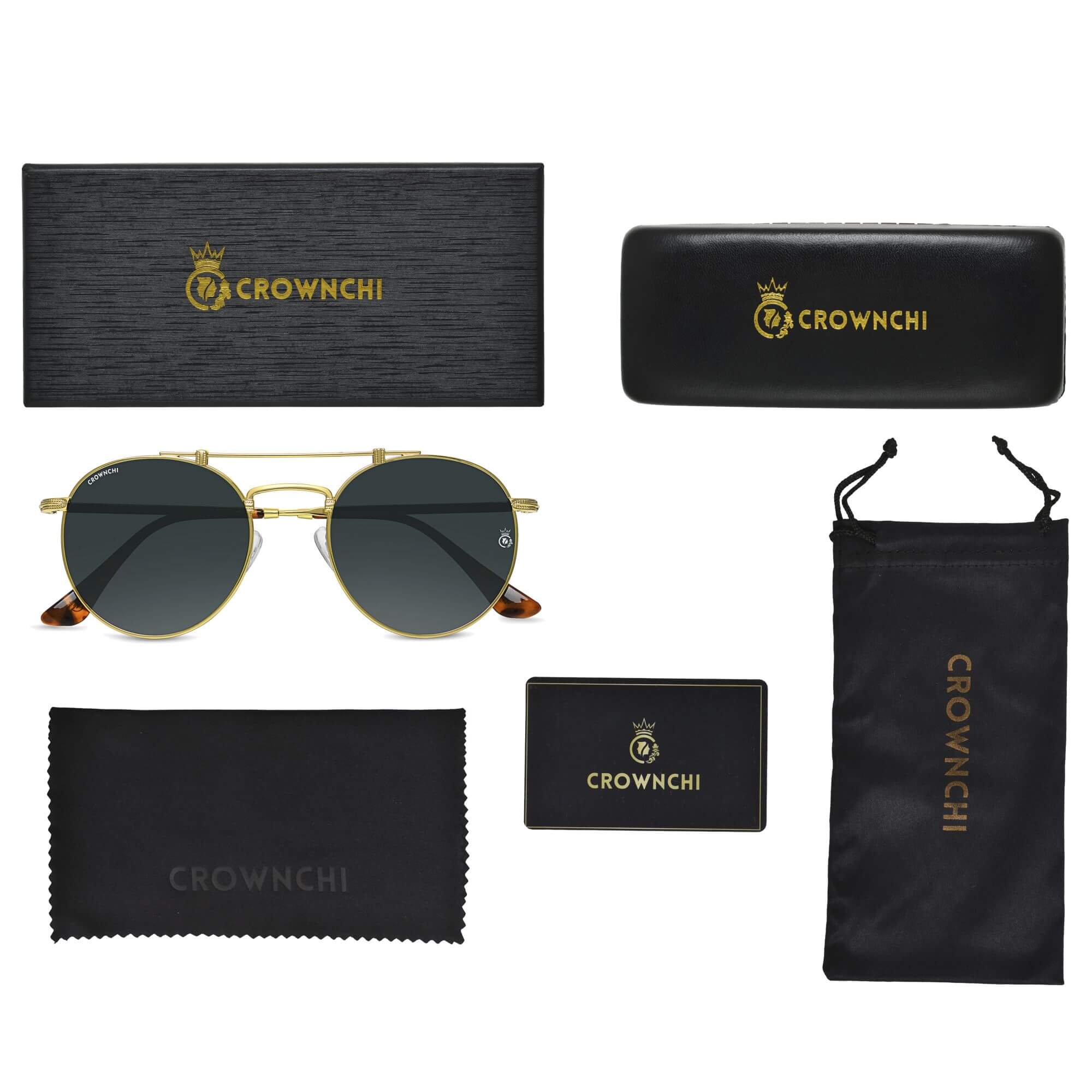 Tokyo Gold Black Upper Bridge Round Edition Sunglasses