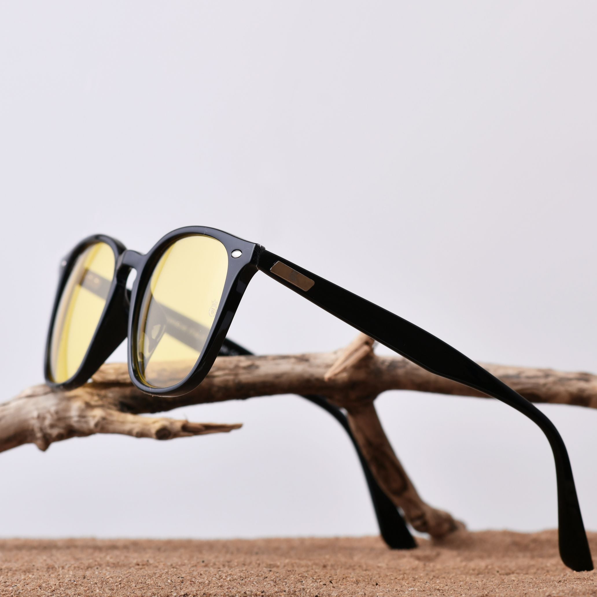 Asgard Black Yellow Square Edition Sunglasses