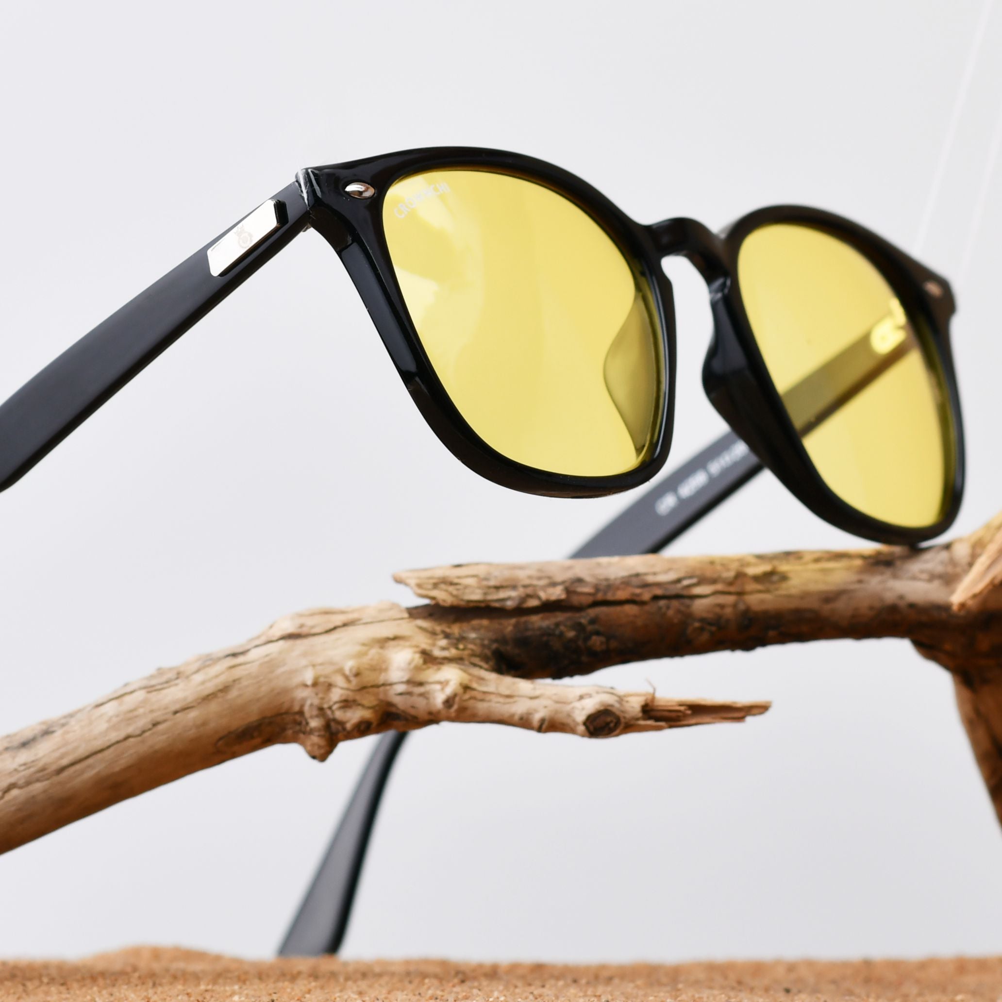 Asgard Black Yellow Square Edition Sunglasses