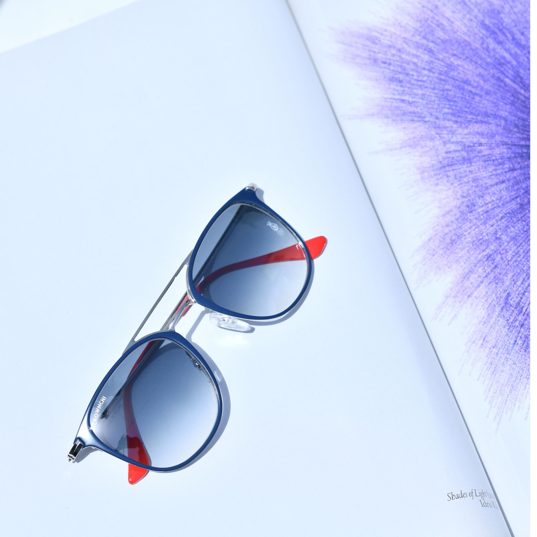 Kepler Silver Blue Gradient Square Edition Sunglasses